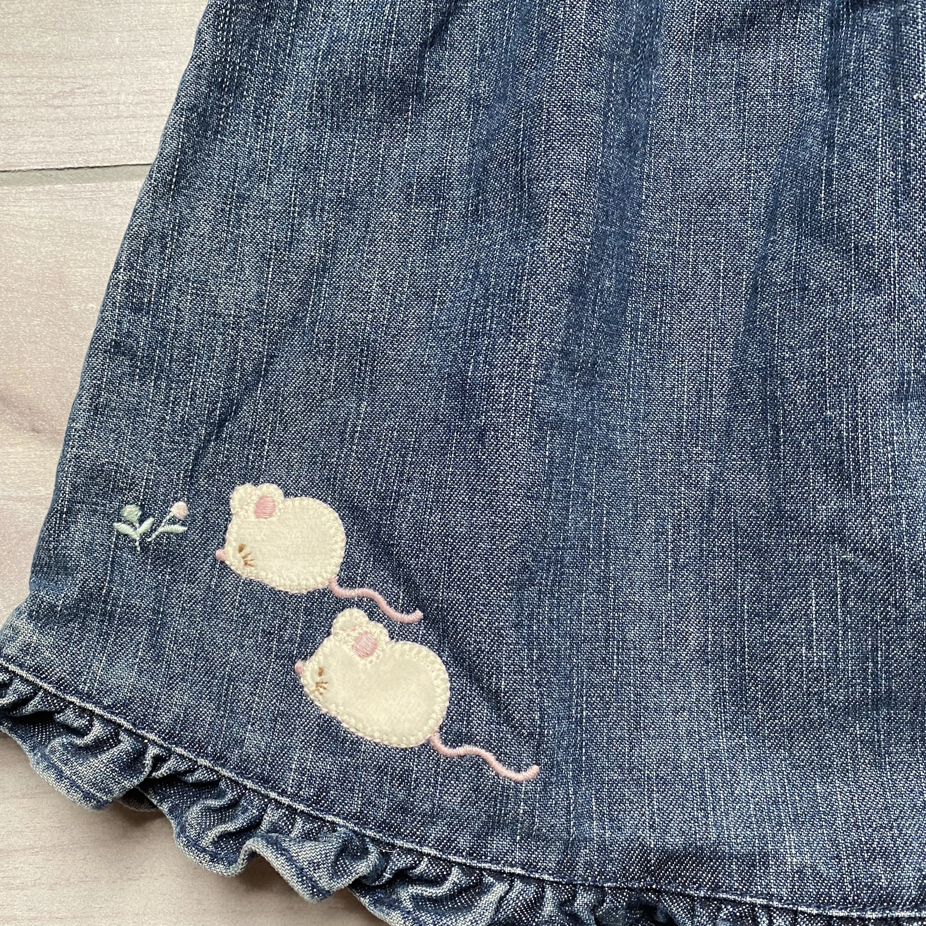 Gymboree Denim Mice Applique Jumper Dress