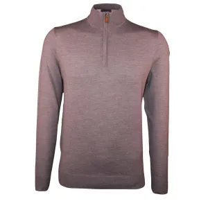 HENRY SARTORIAL Quarter Zip Jumper GREY