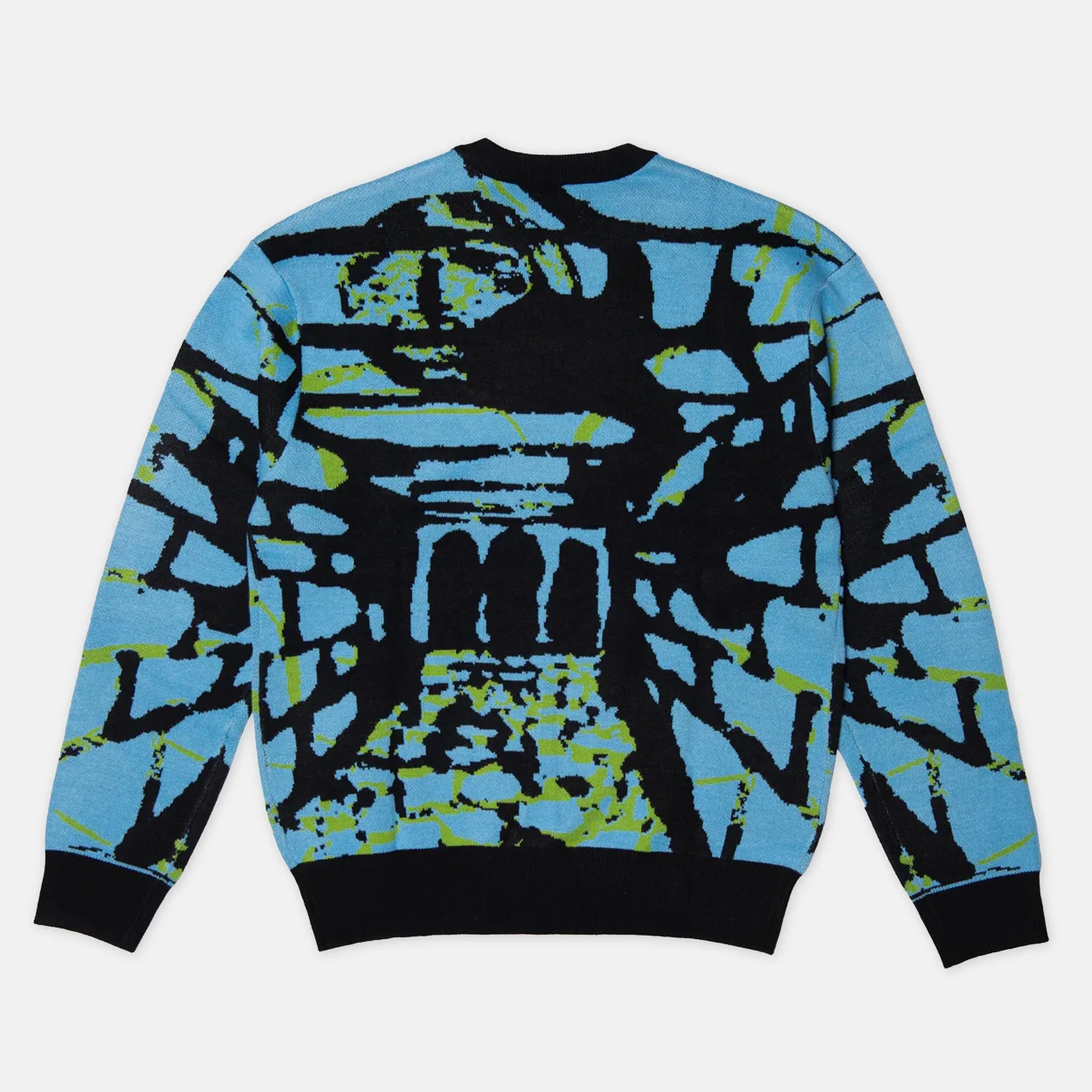 Hoddle Skateboards - Dungeon Knitted Jumper - Blue / Black / Green