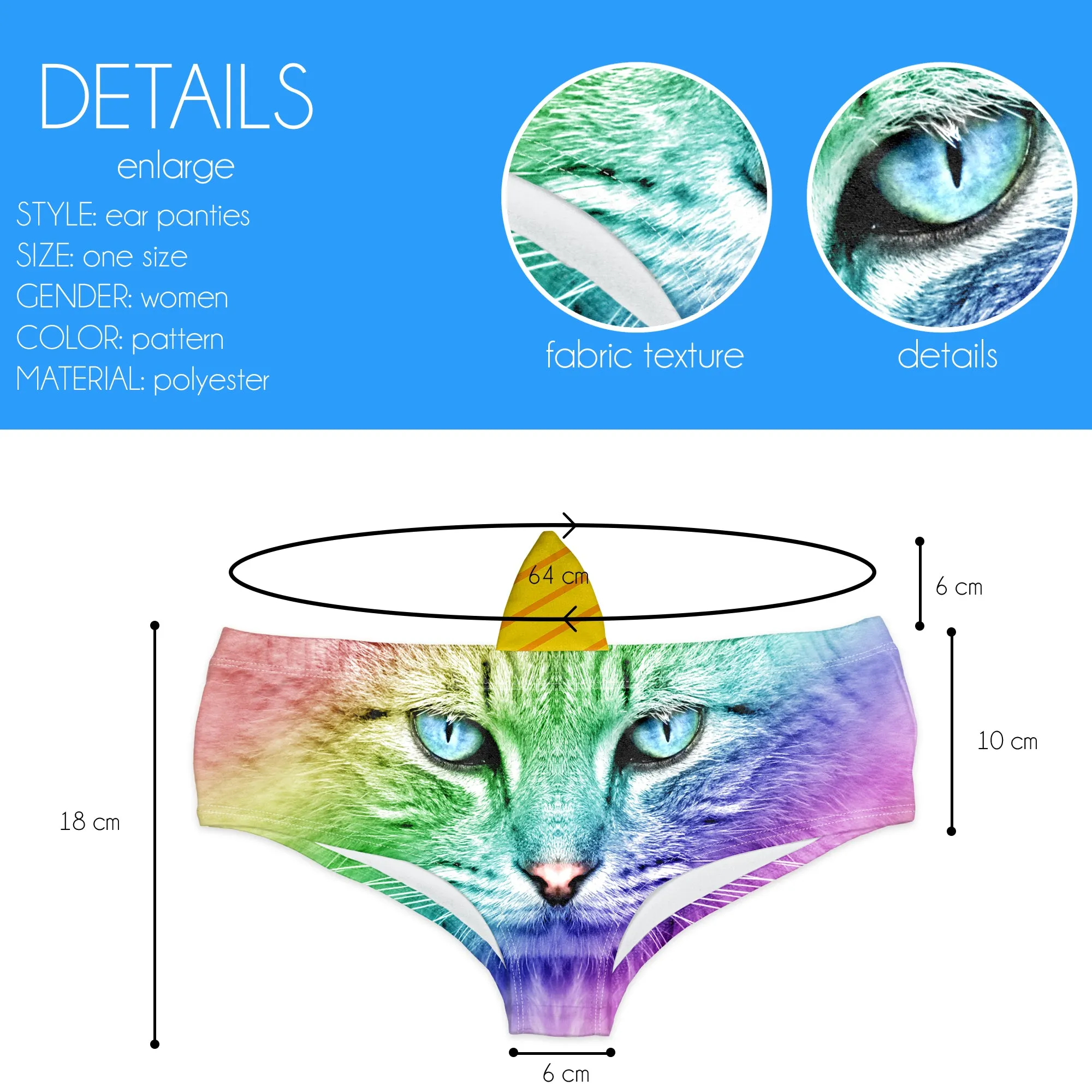 Horn Pantie - Rainbow Caticorn Horn Pantie