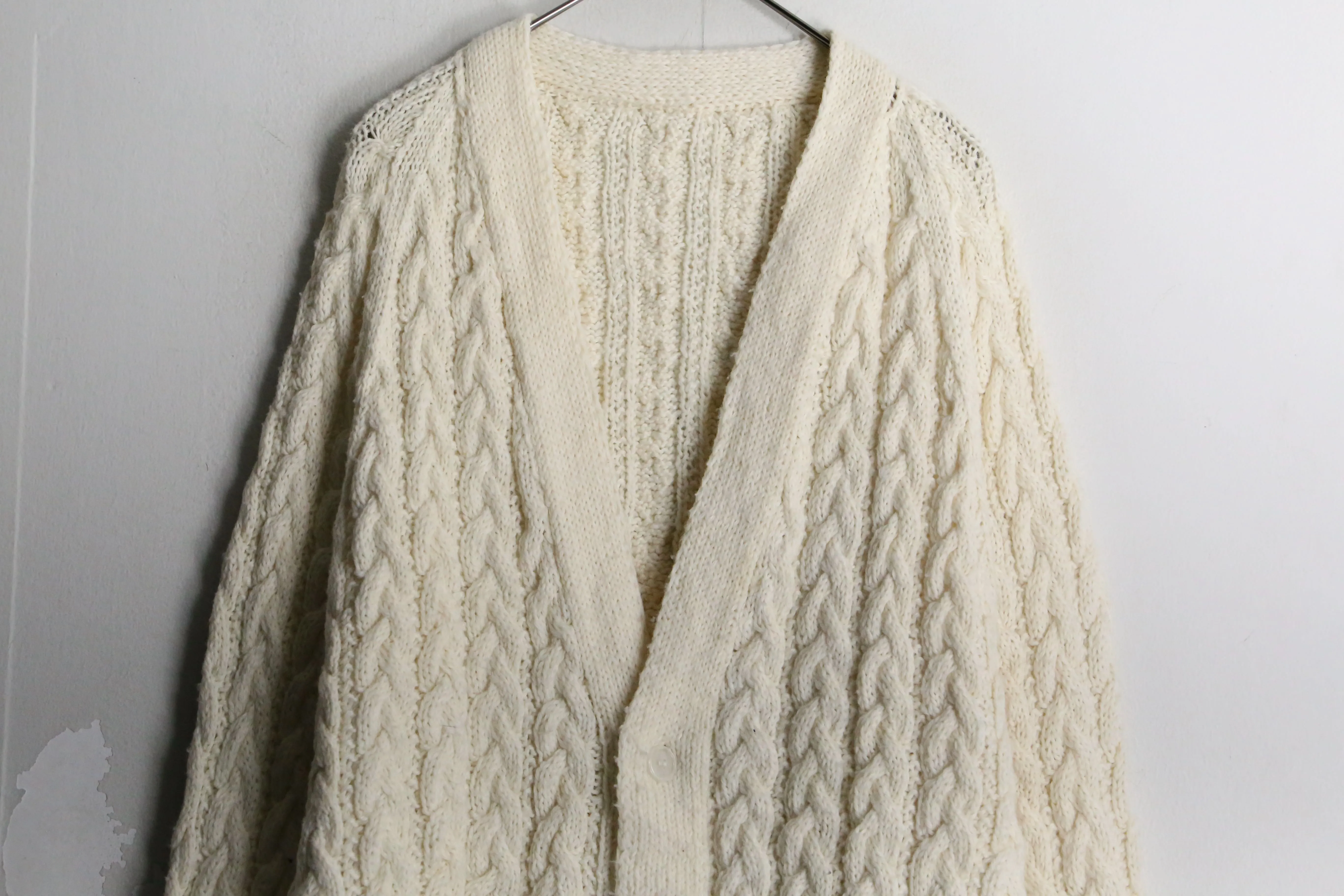 ivory cable knit cardigan