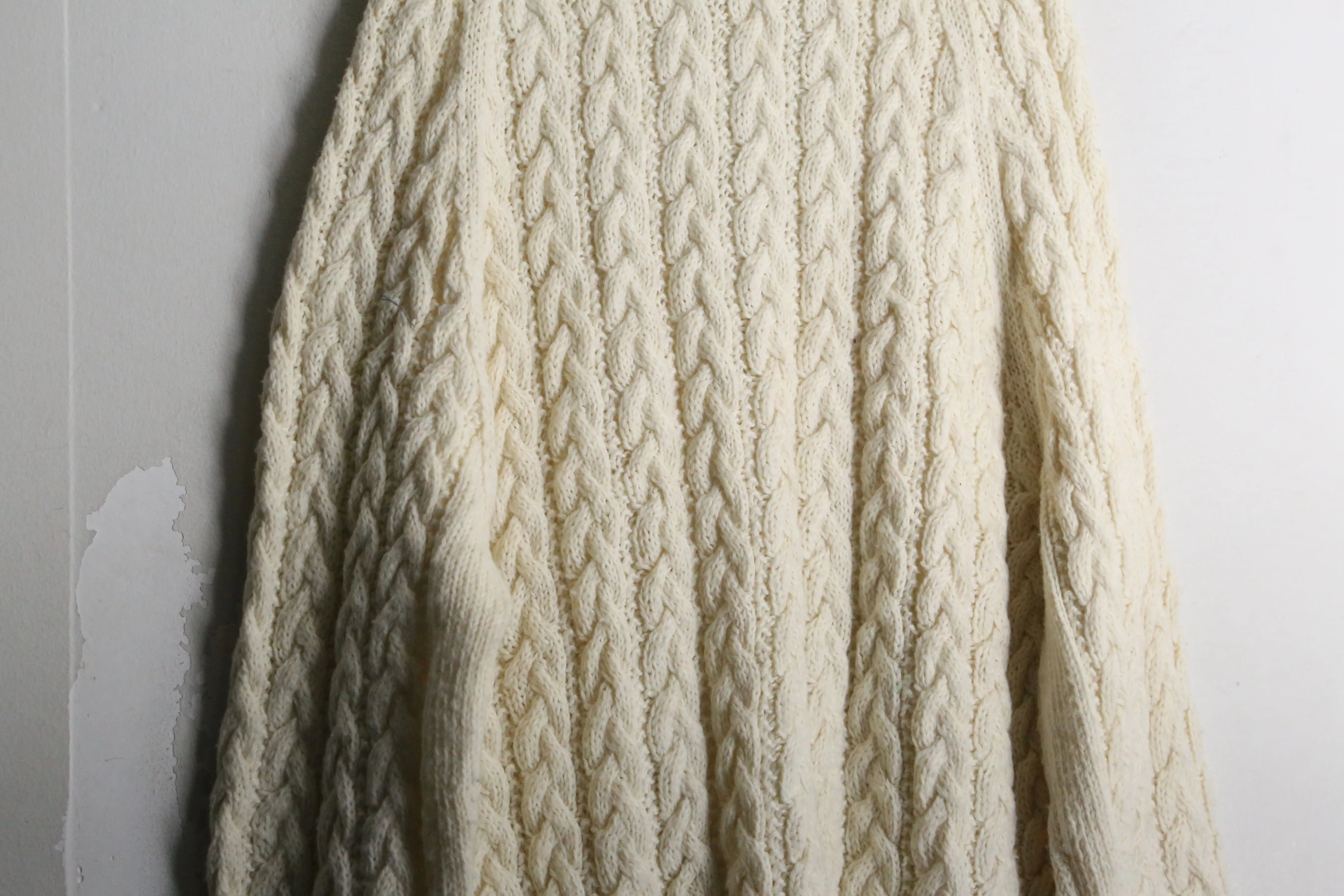 ivory cable knit cardigan