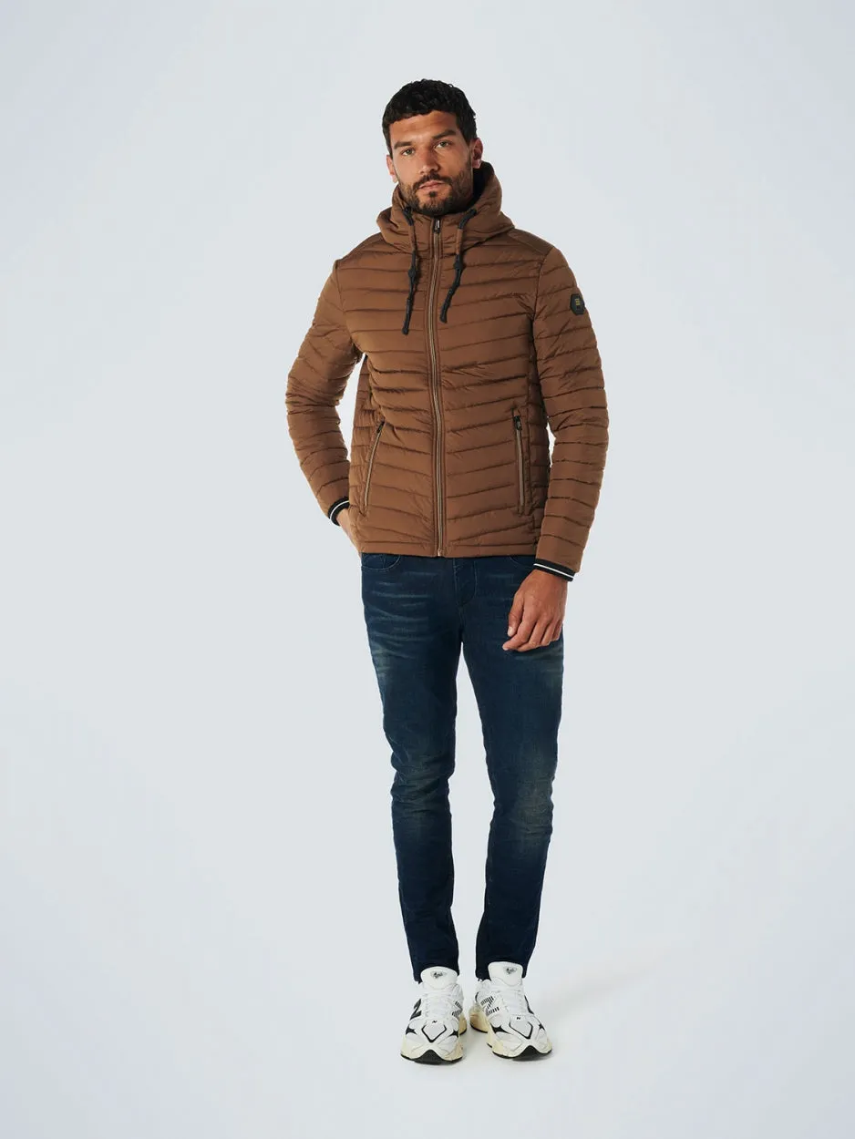 Jacket Hooded Short Fit Padded | Camel