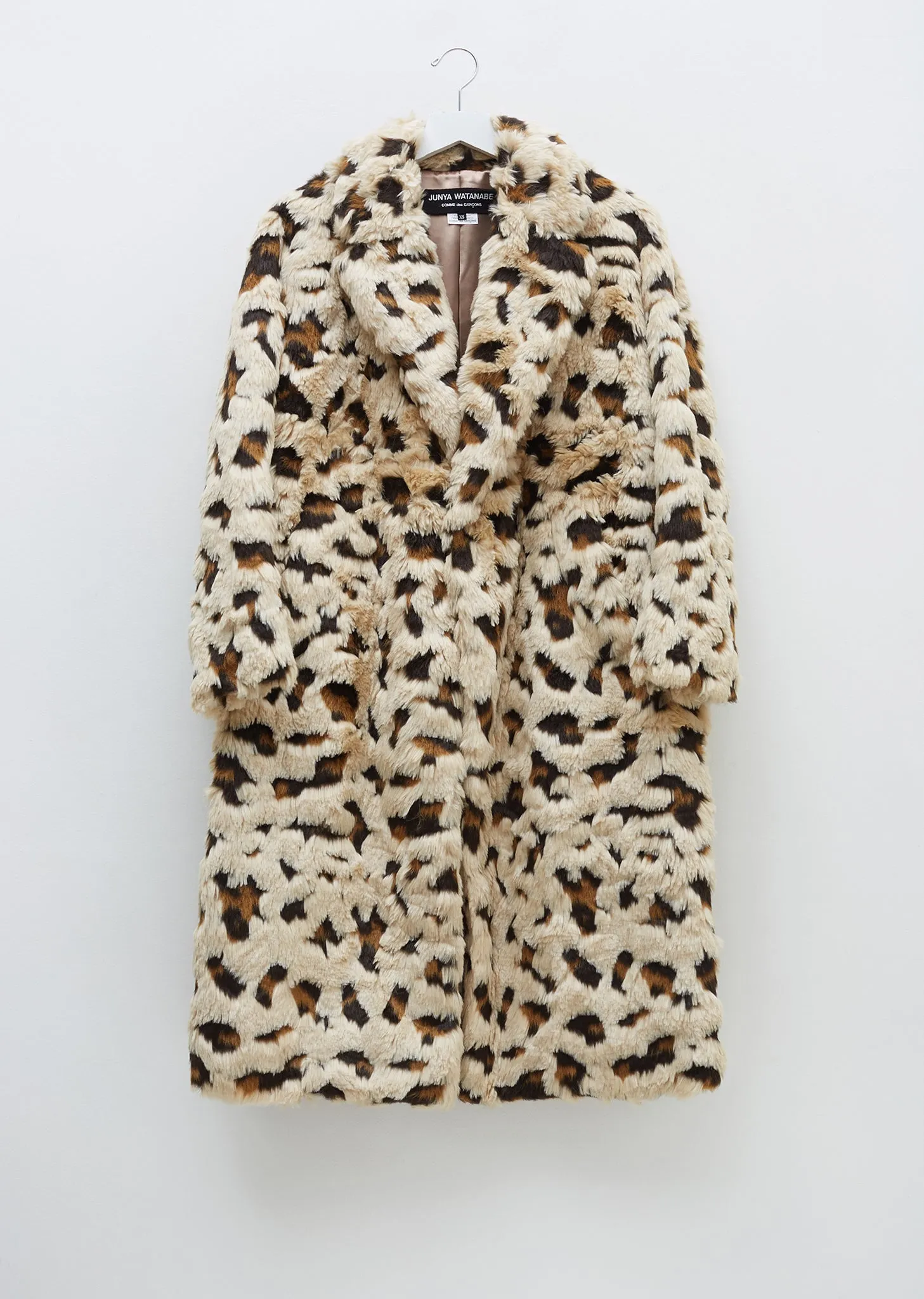 Jacquard Cheetah Faux Fur Coat