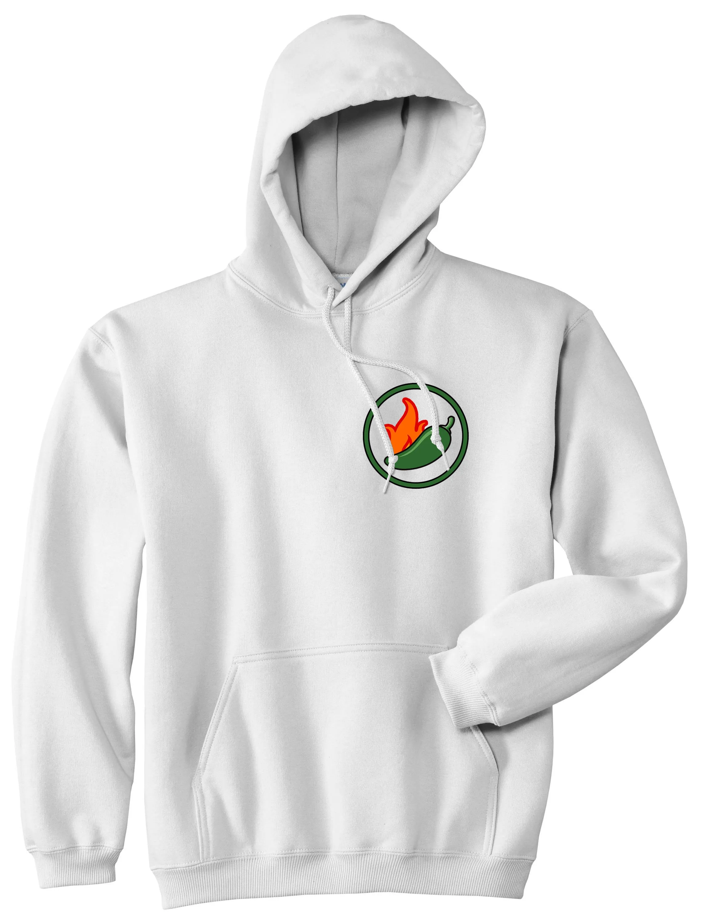 Jalapeno Hot Pepper Chest Mens Pullover Hoodie