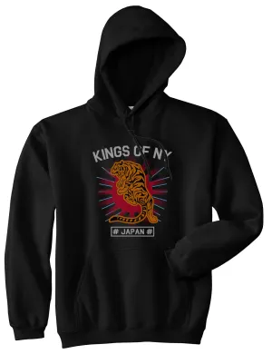 Japanese Tiger Rising Sun Mens Pullover Hoodie