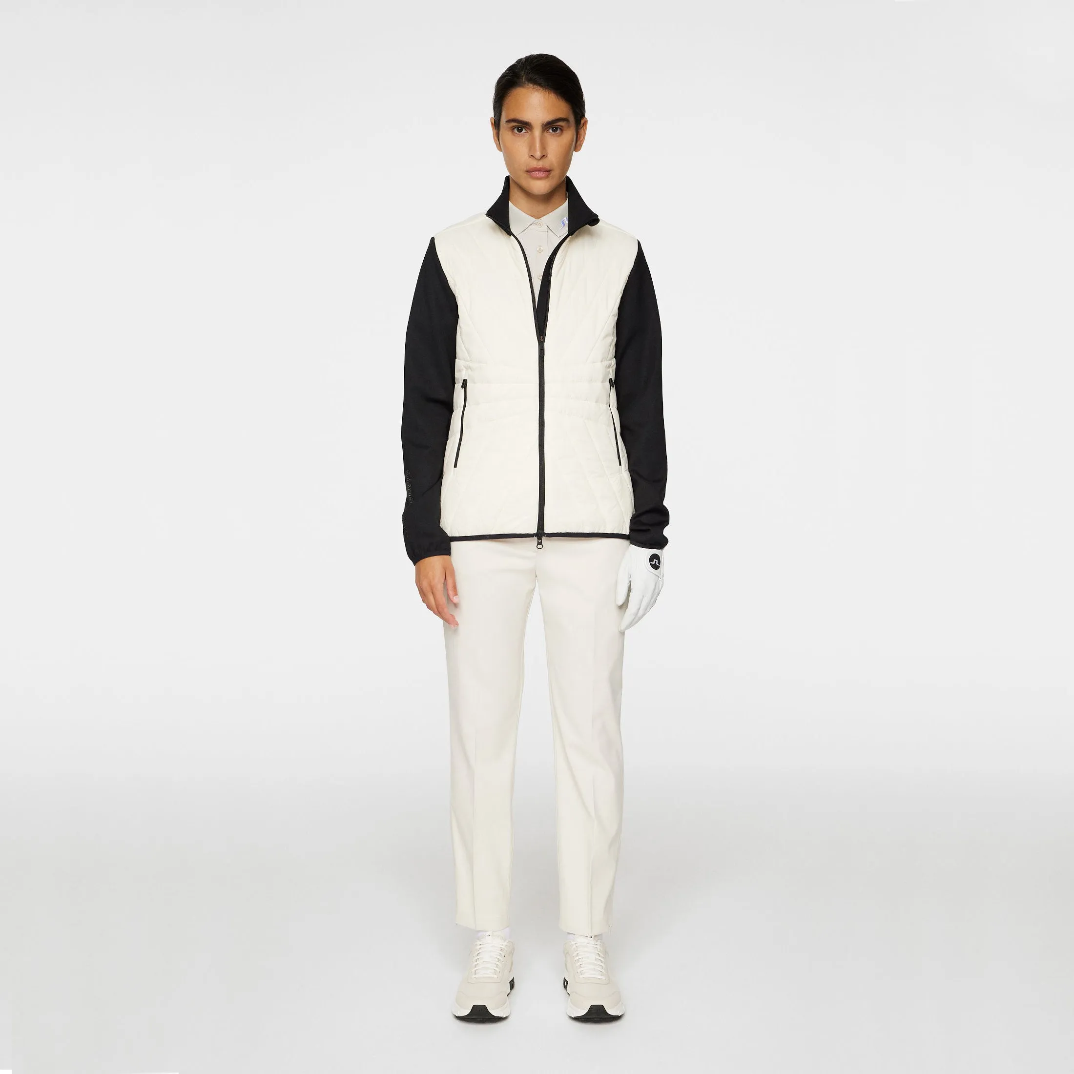 J.Lindeberg Women's Holma Quilt Hybrid Golf Jacket - Whisper White