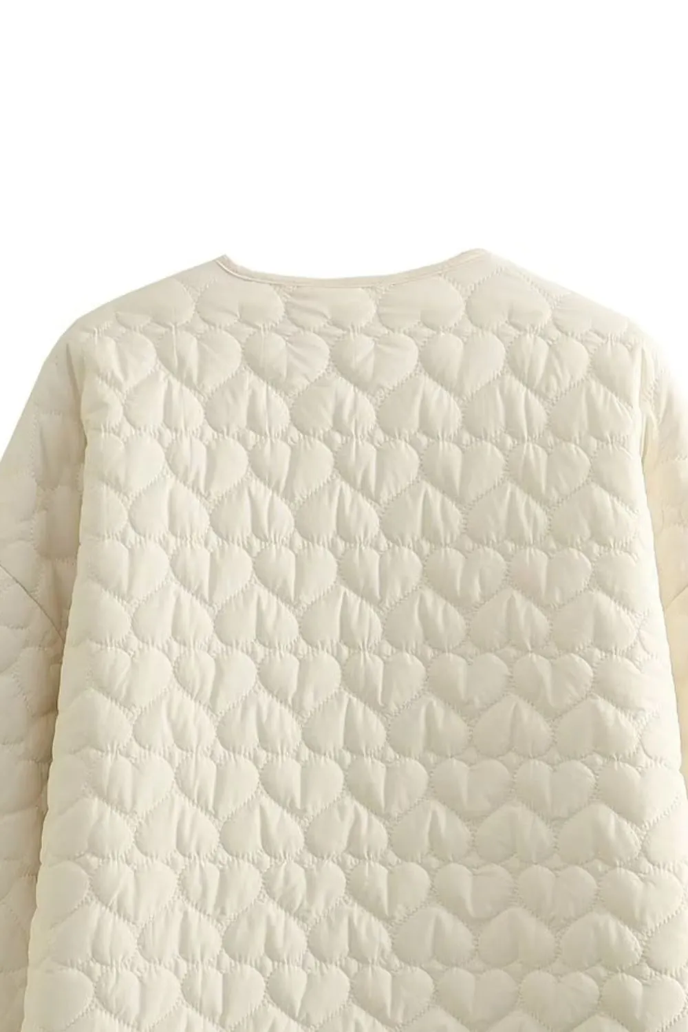 ‘Kaylee’ Heart-Quilted Cotton Jacket Coat