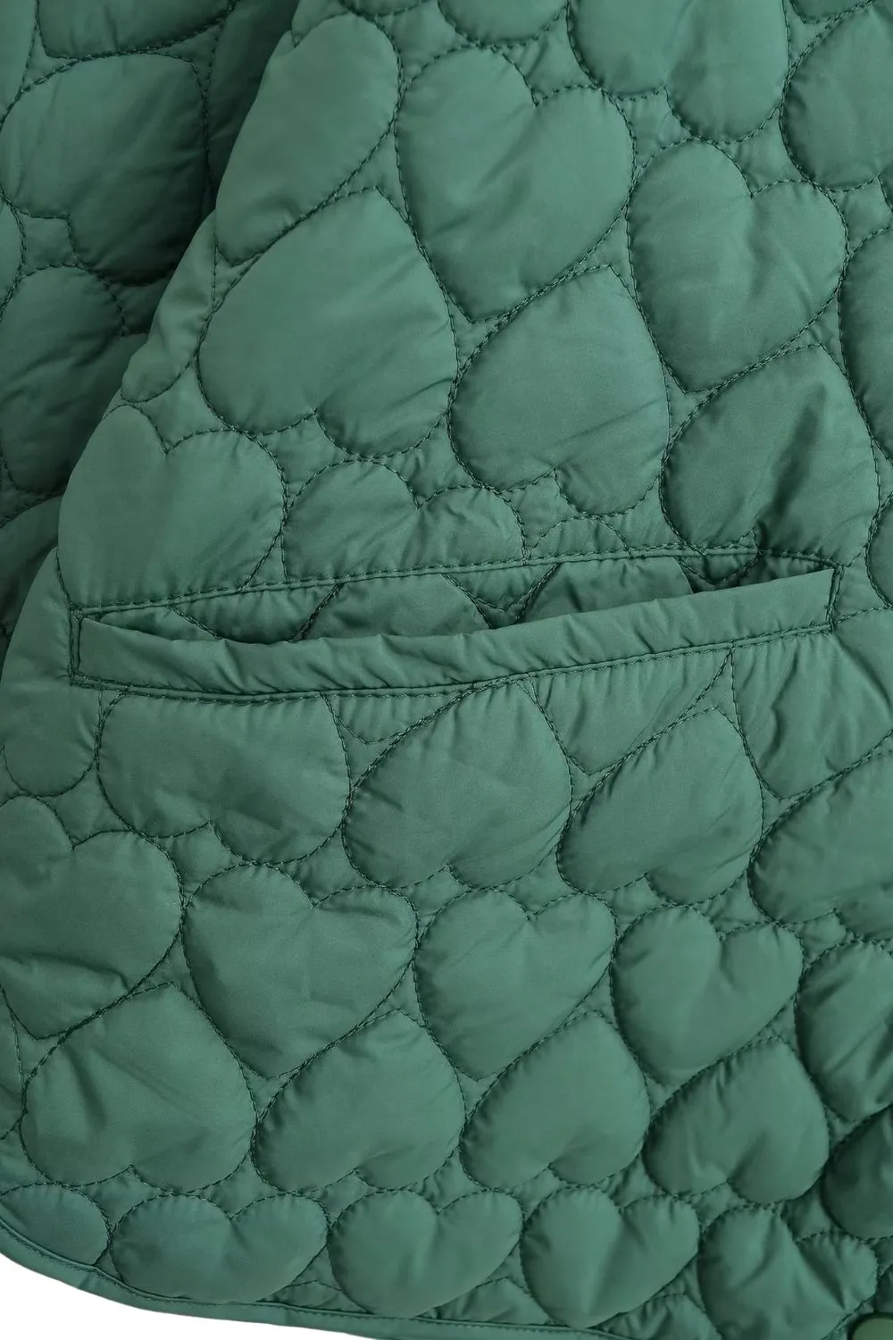 ‘Kaylee’ Heart-Quilted Cotton Jacket Coat