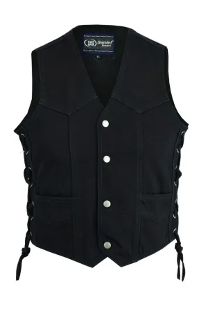 Kids Denim Side Lace Vest