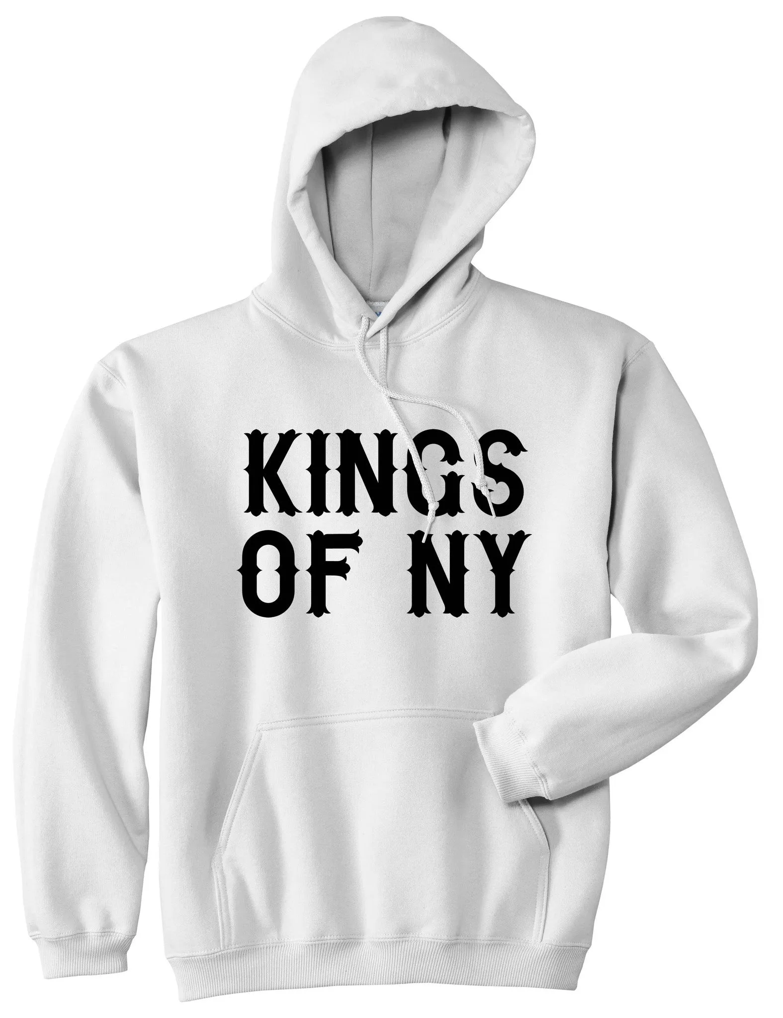 Kings Of NY Retro Font Logo Pullover Hoodie Hoody