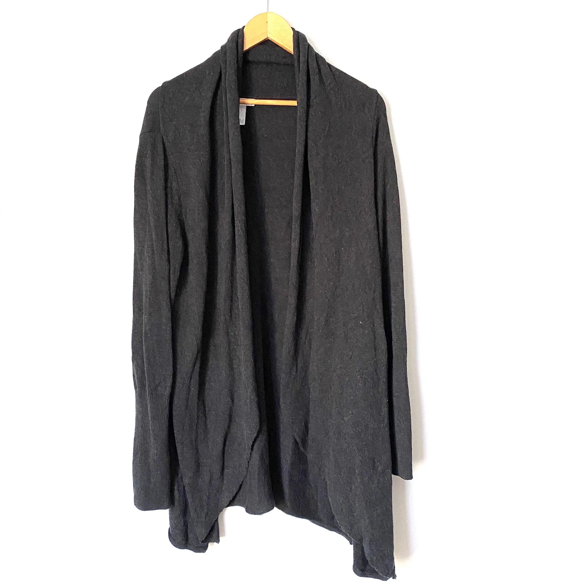 Leith Dark Grey Open Front Cardigan- Size L