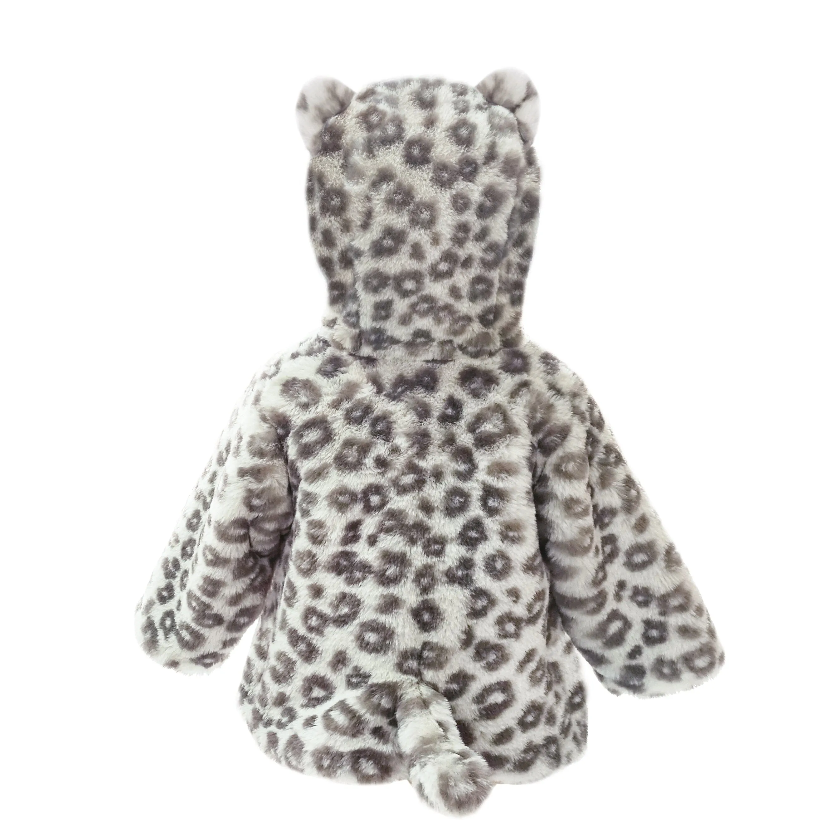 Leopard Faux Fur Hooded Baby Coat | 12-18M