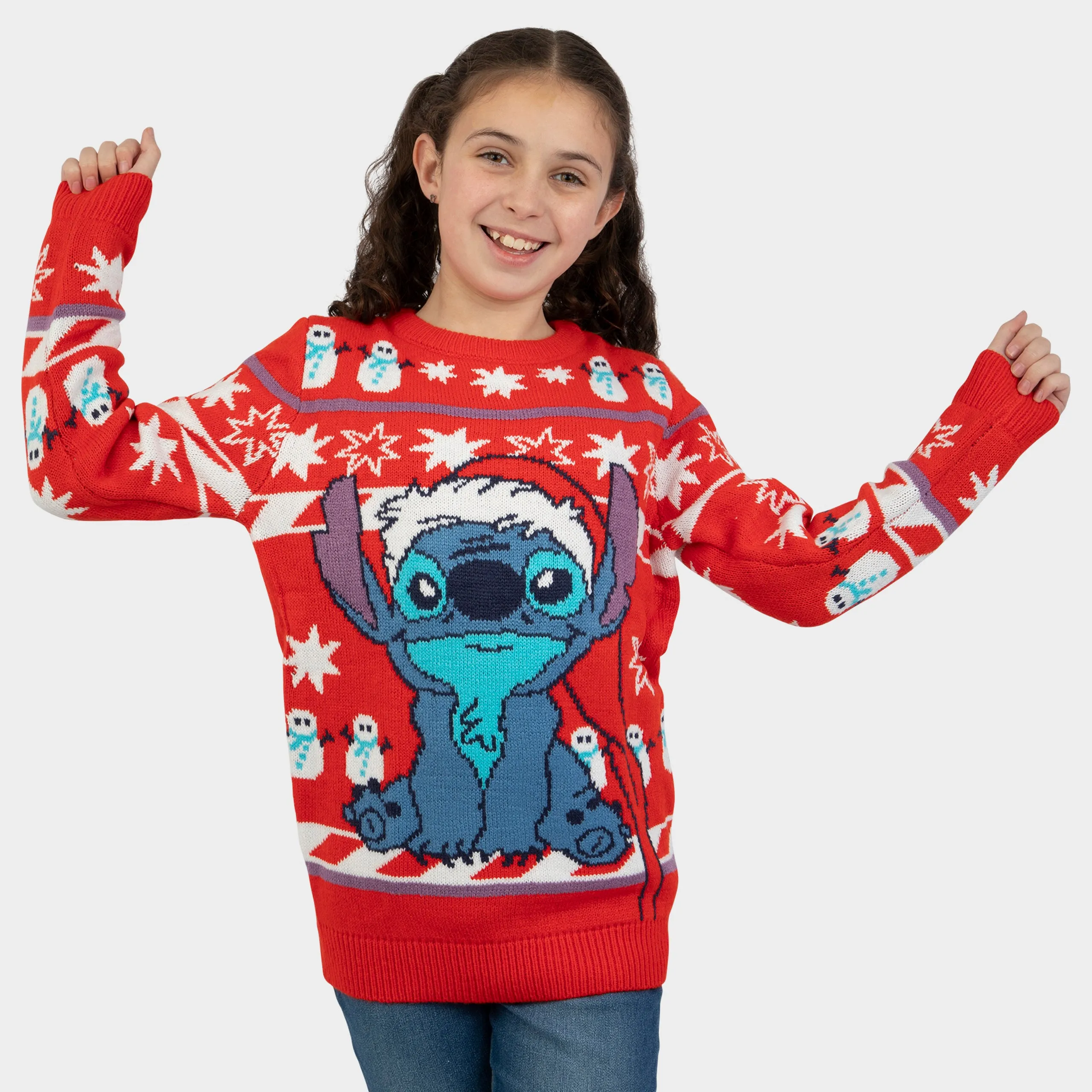 Lilo And Stitch Girls Christmas Jumper