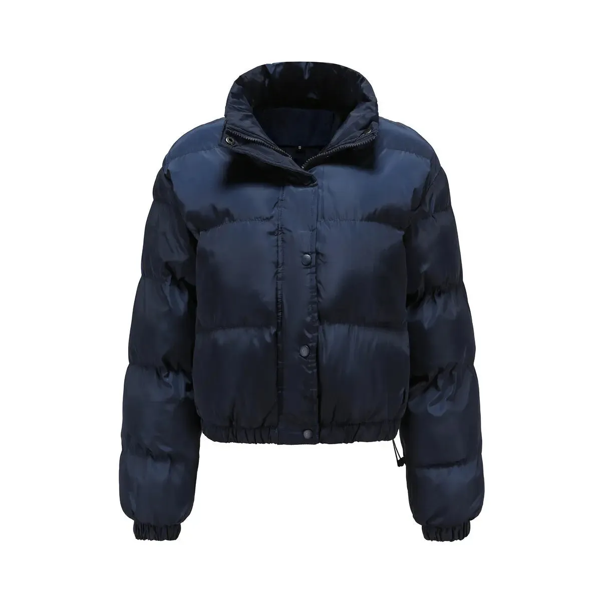 Long Sleeve High Collar Warm Cotton-padded Jacket