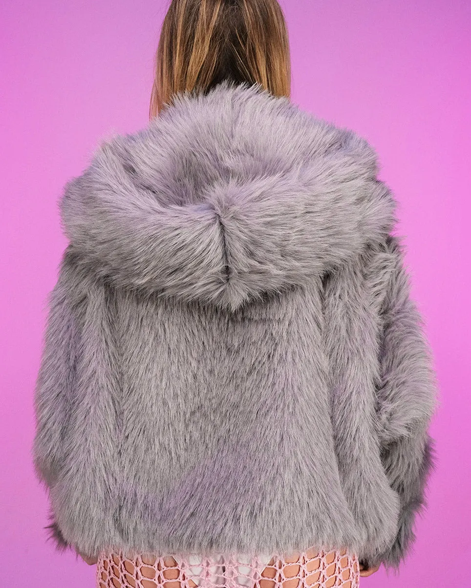 Lush Luv Long Faux Fur Jacket