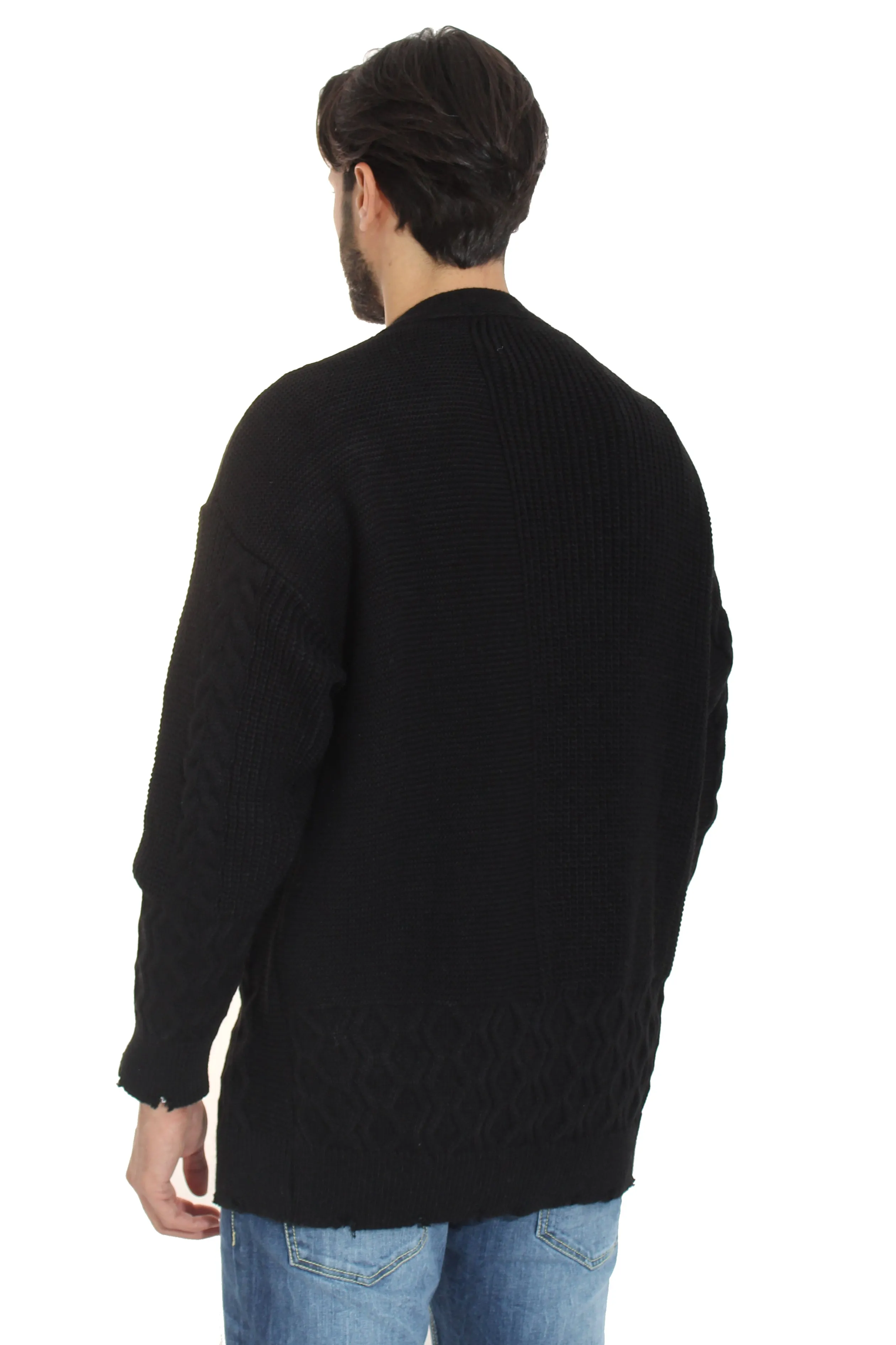 Maglione Cardigan Uomo Giacca a Maglia Over Size Art. Mg63