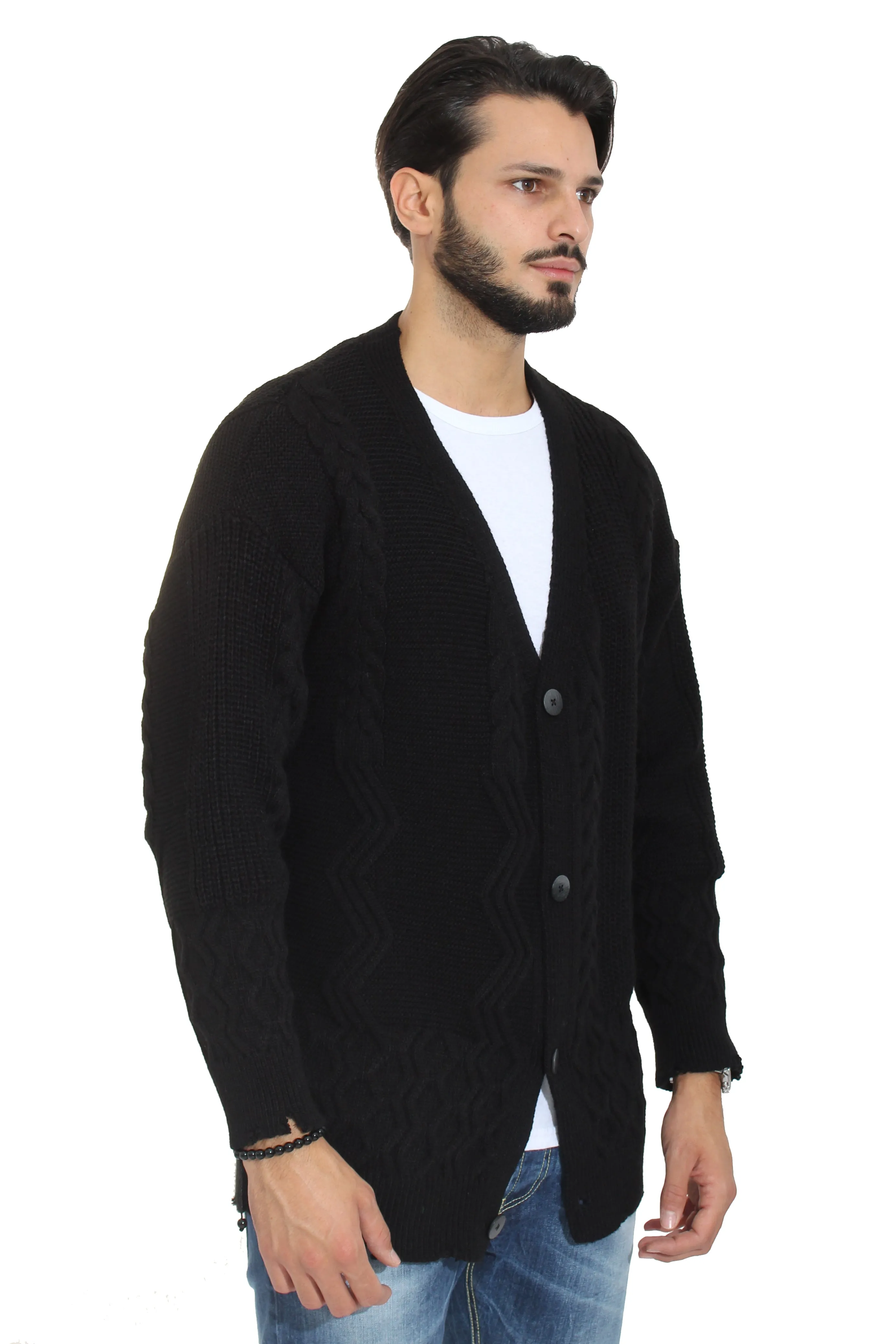 Maglione Cardigan Uomo Giacca a Maglia Over Size Art. Mg63