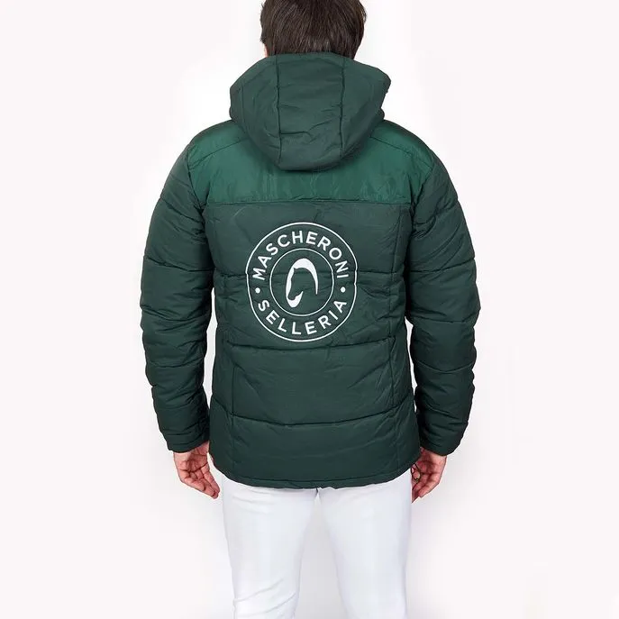 MEN&#x27;S PADDED JACKET WITH EMBROIDERED LOGO HOOD