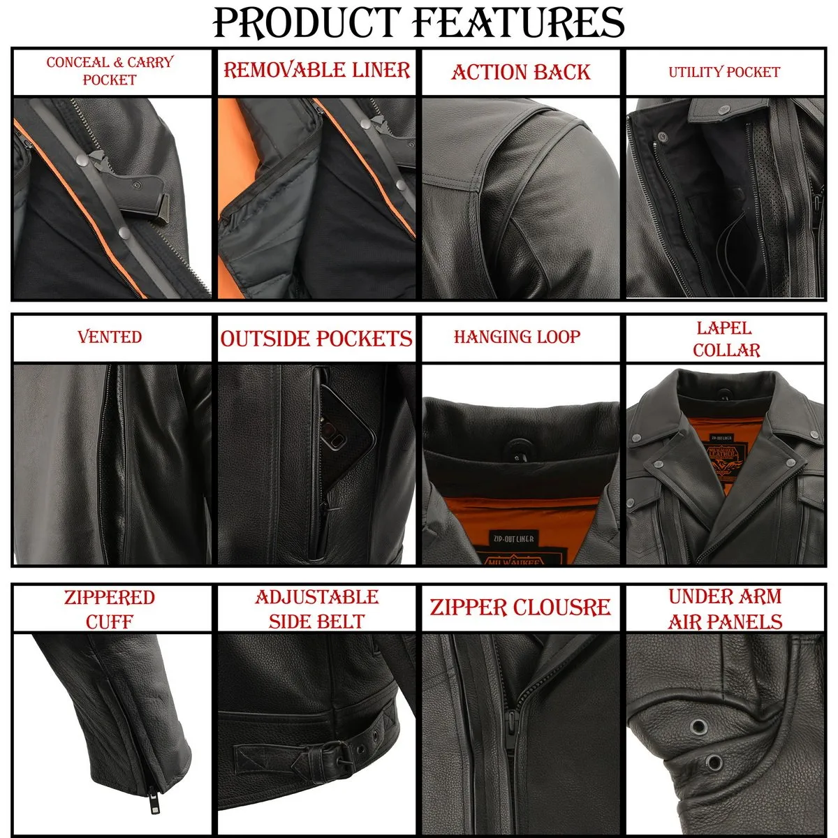 Men's Utility Pocket Vented Cruiser Jacket