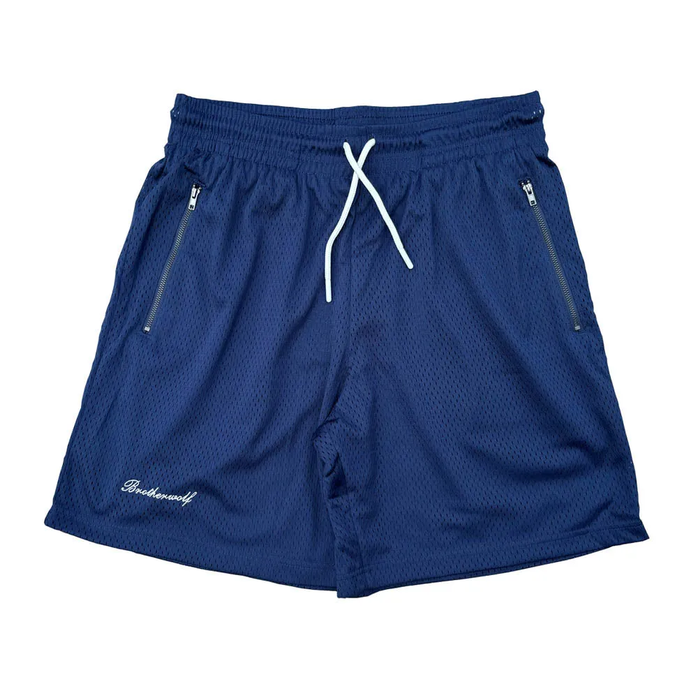 Mesh Court Shorts - Navy