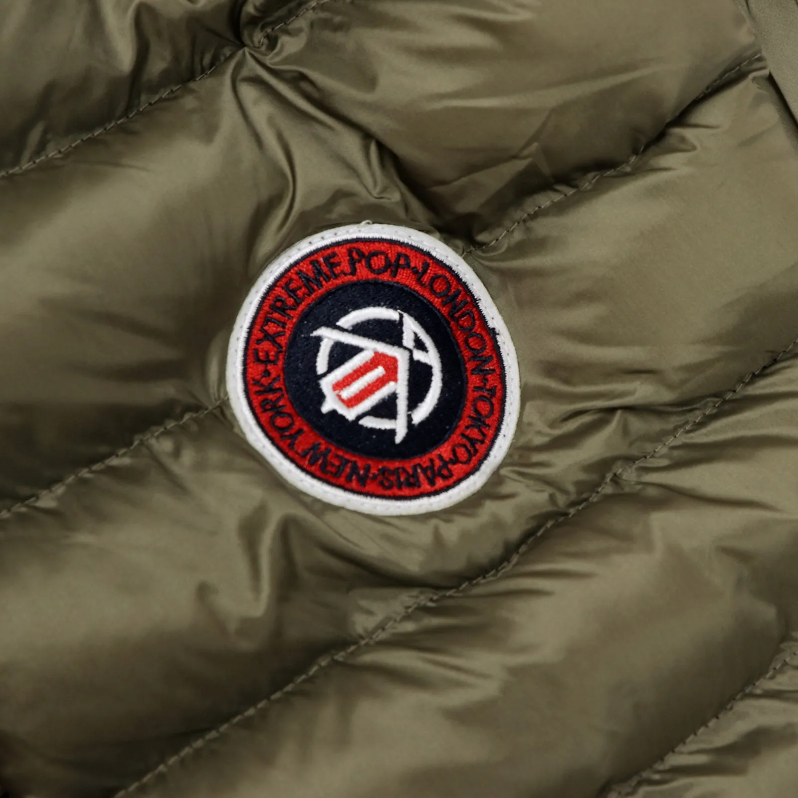 Midnight Padded Reflective Zip Jacket - Khaki