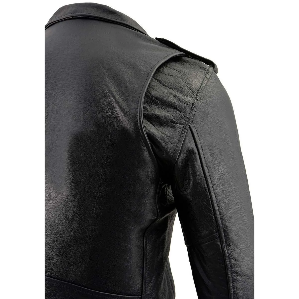 Milwaukee Leather LKM1781 Men's The Legend Classic Black Premium Leather Motorcycle Jacket w/ Quilted Liner