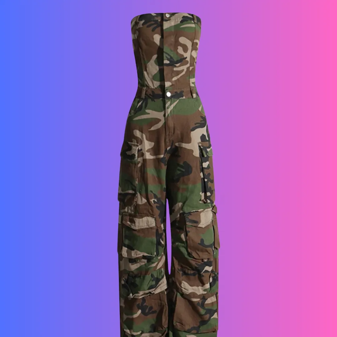 Miss Salute  -Camouflage Jumpsuit