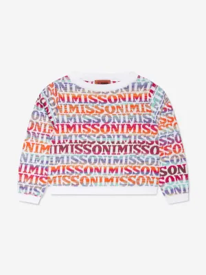 Missoni Girls Logo Knitted Jumper in Multicolour