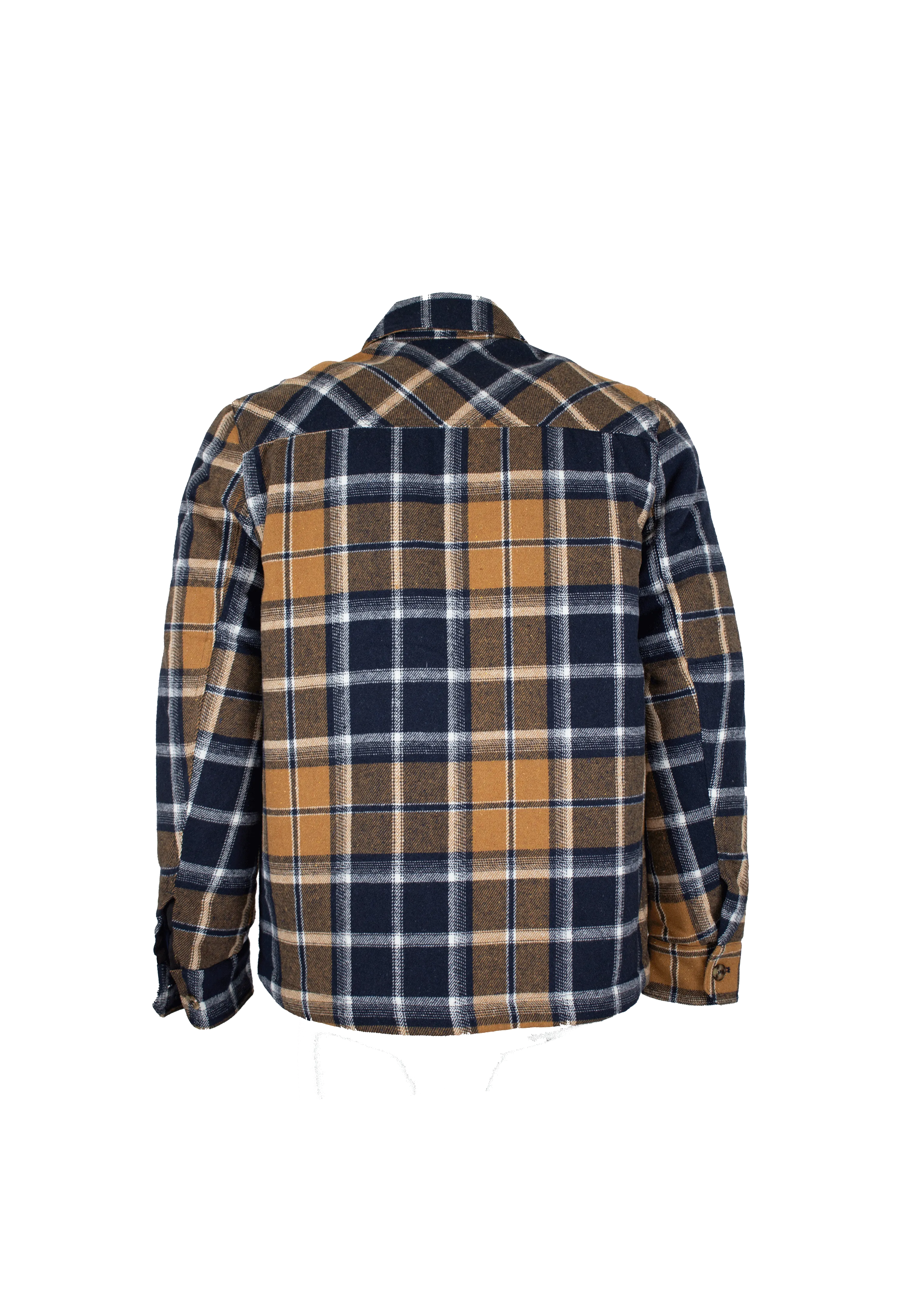 MJ001 - Men's Check Padded Overshirt - MUSTARD