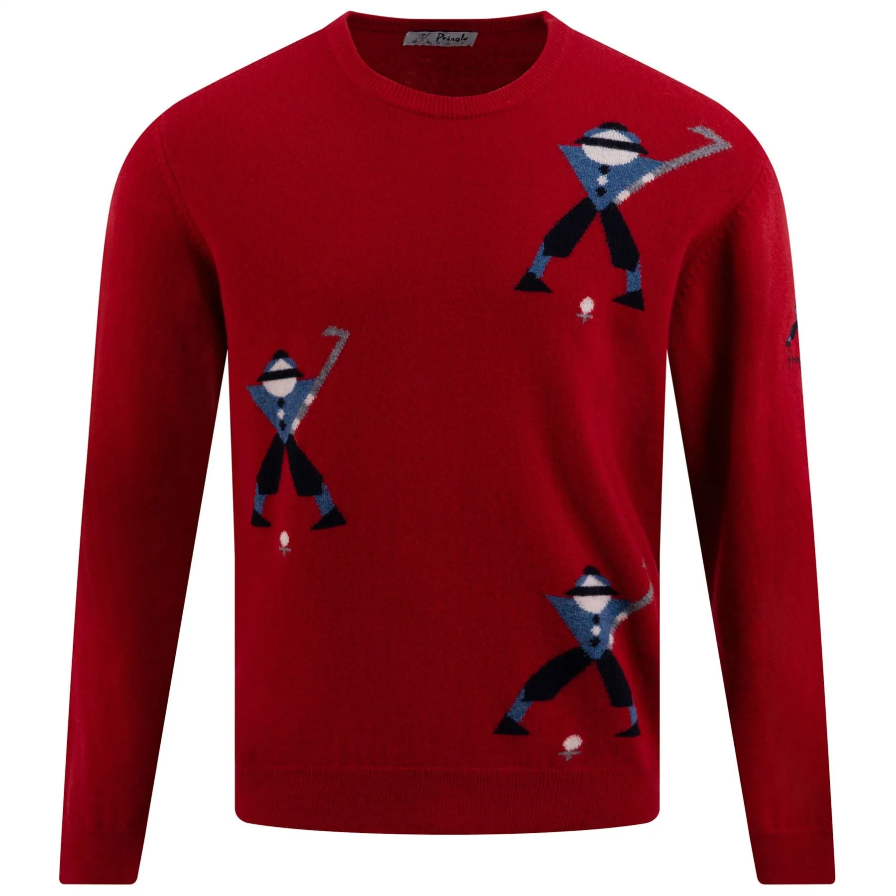 Multi Geometric George Intarsia Knit Red - SS23