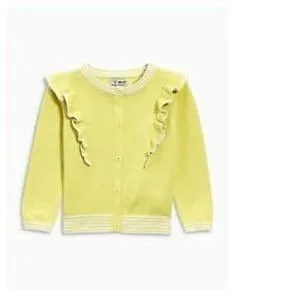 Next Yellow Ruffle Baby Girls Cardigan