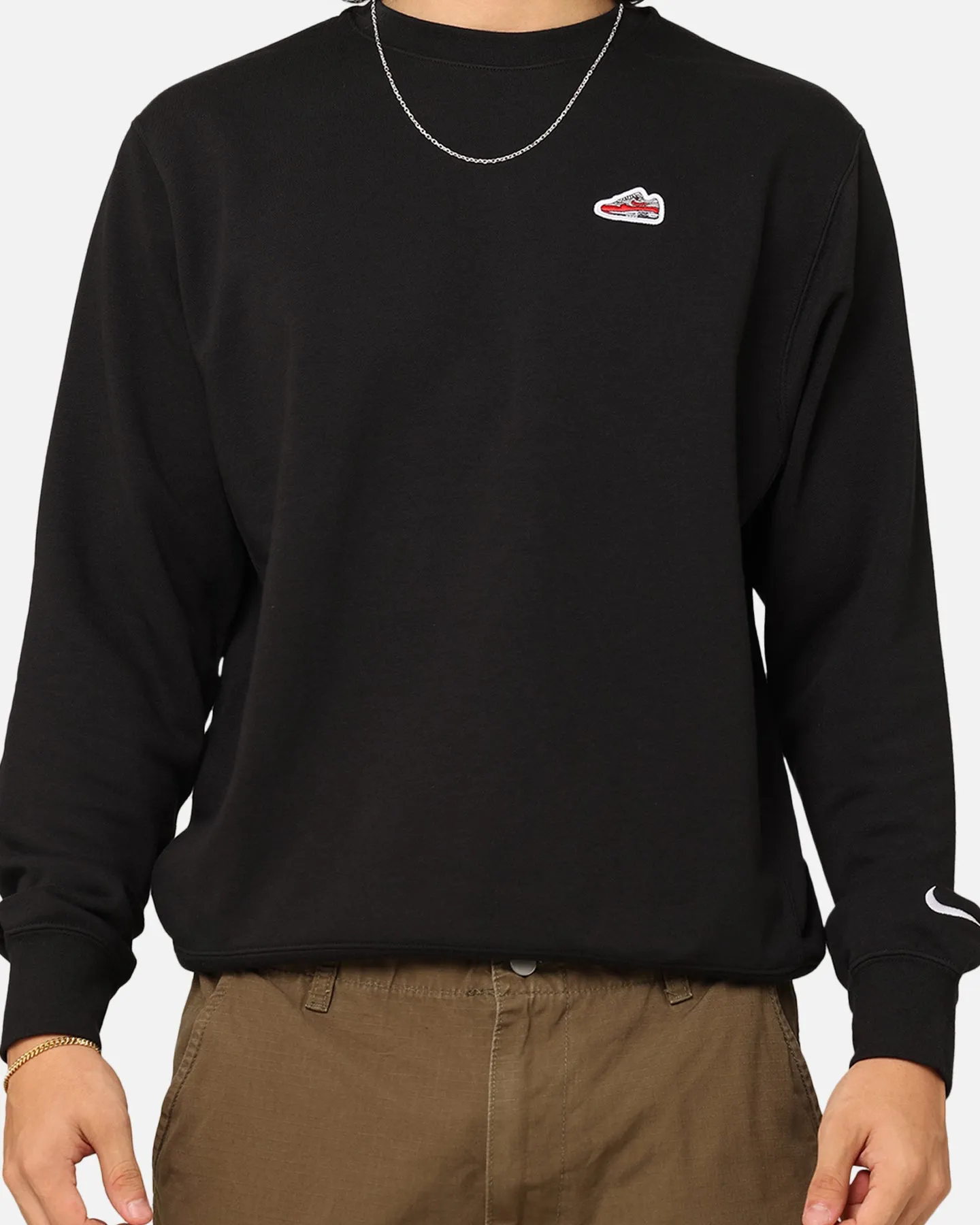 Nike Sportswear French Terry Crewneck Black/White