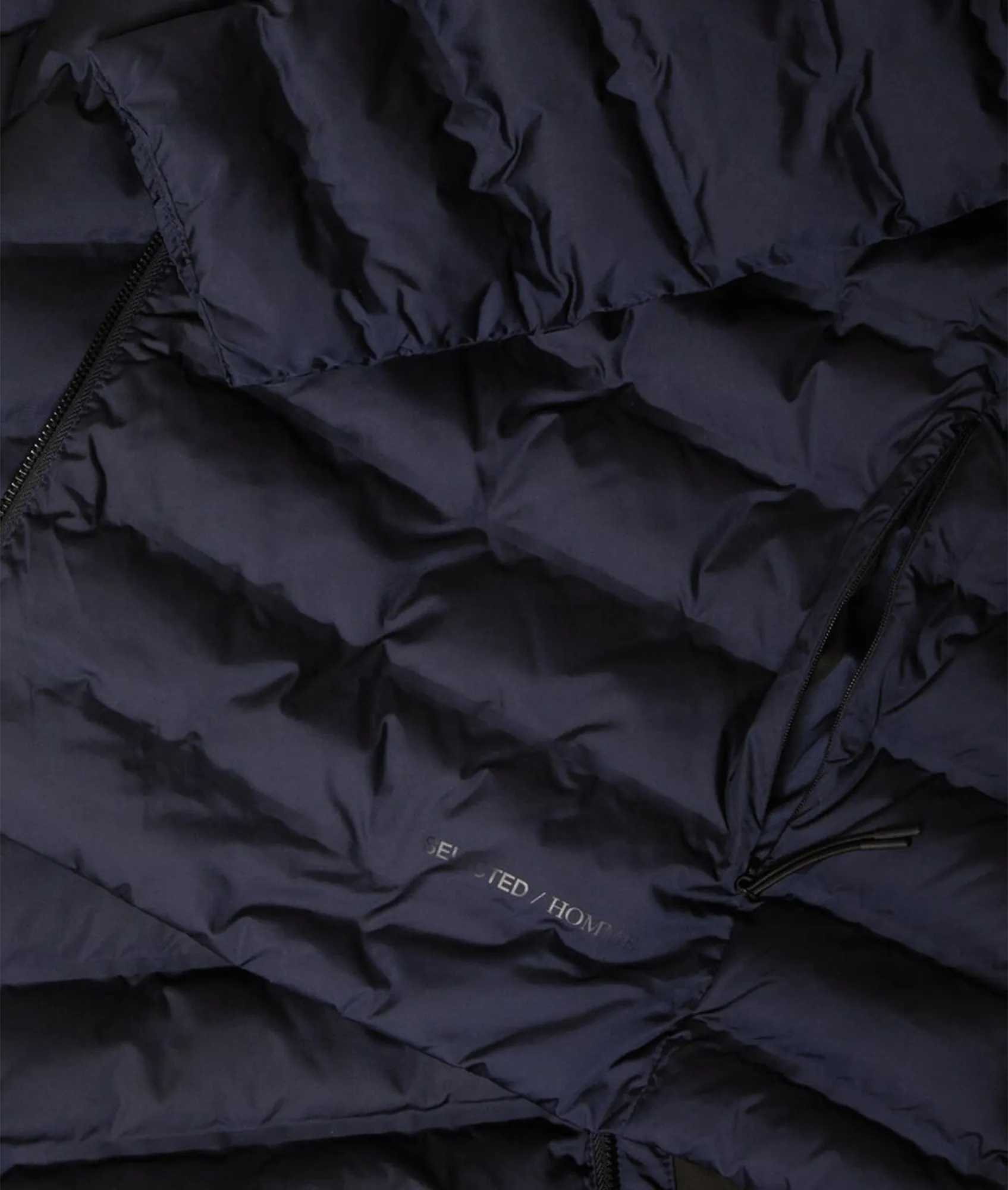 Padded Quilted Jacket - Navy