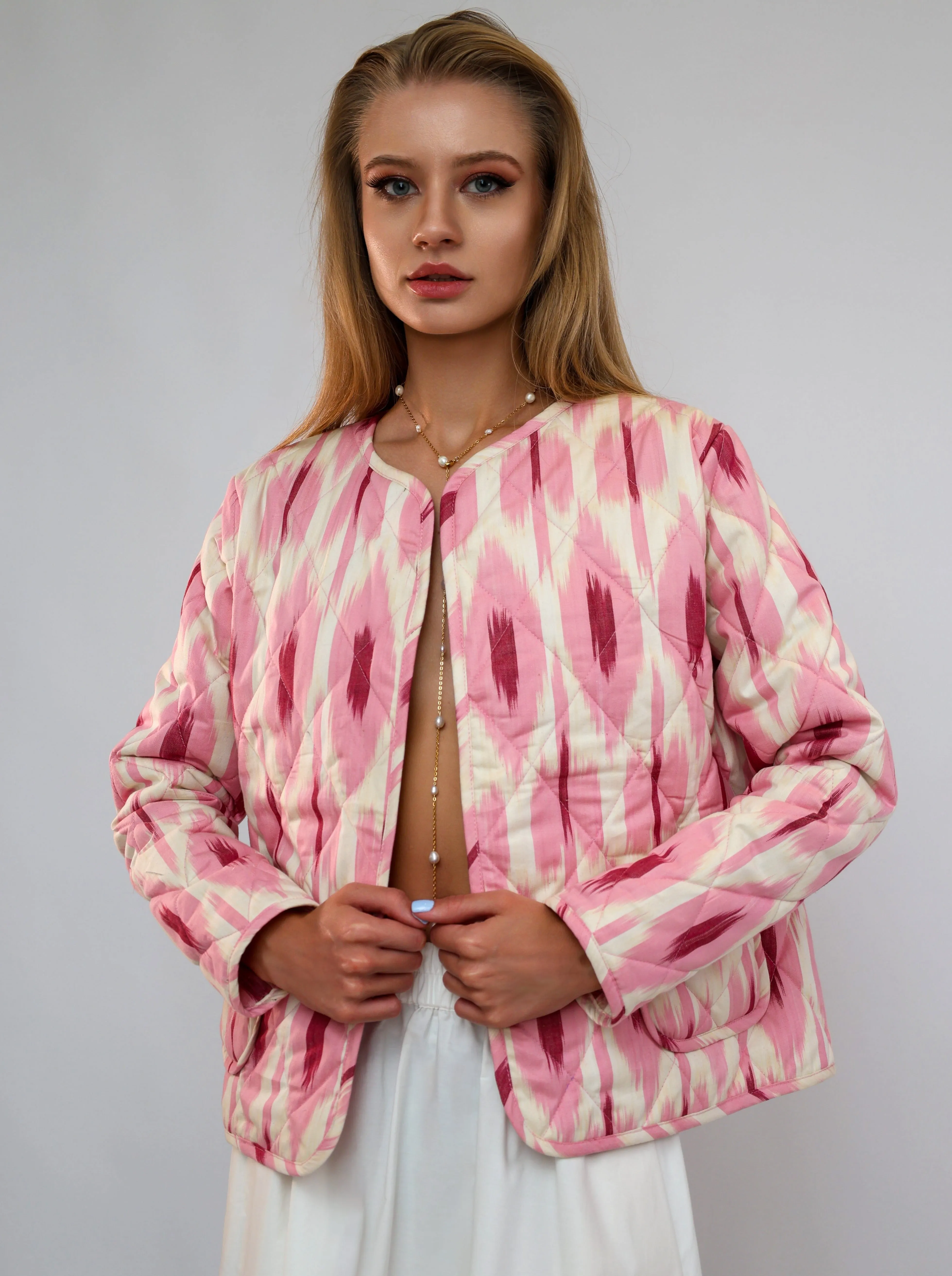 Pink Quilted Jacket