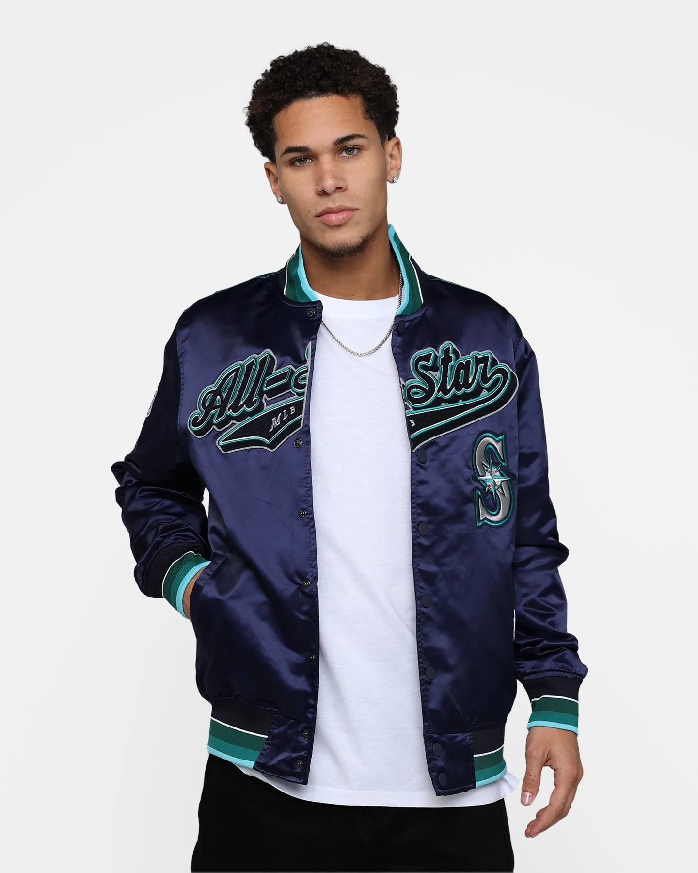 Pro Standard MLB All Star Satin Rib Jacket Navy