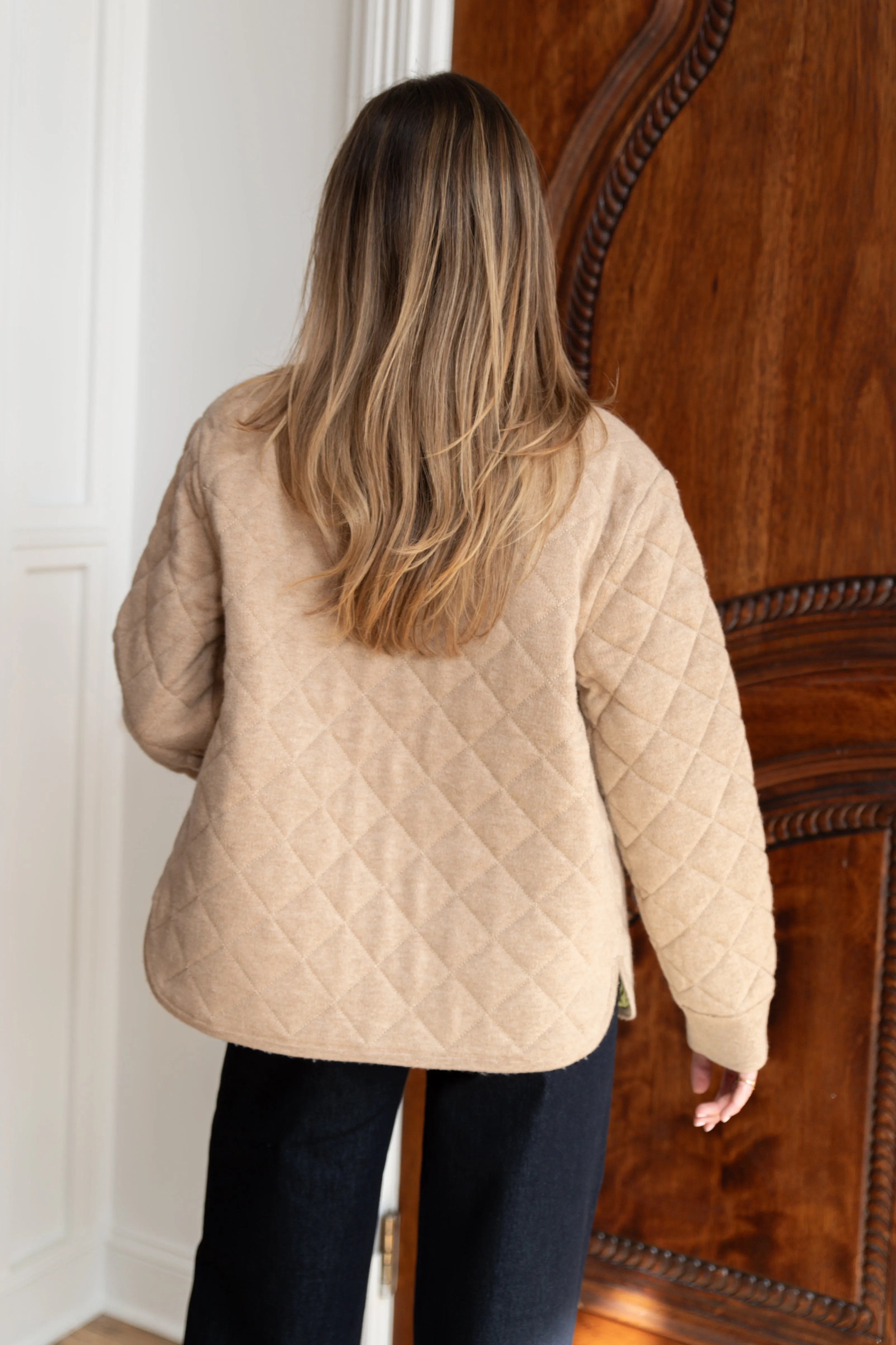 Quilted Liner Jacket in Cashmere Blend