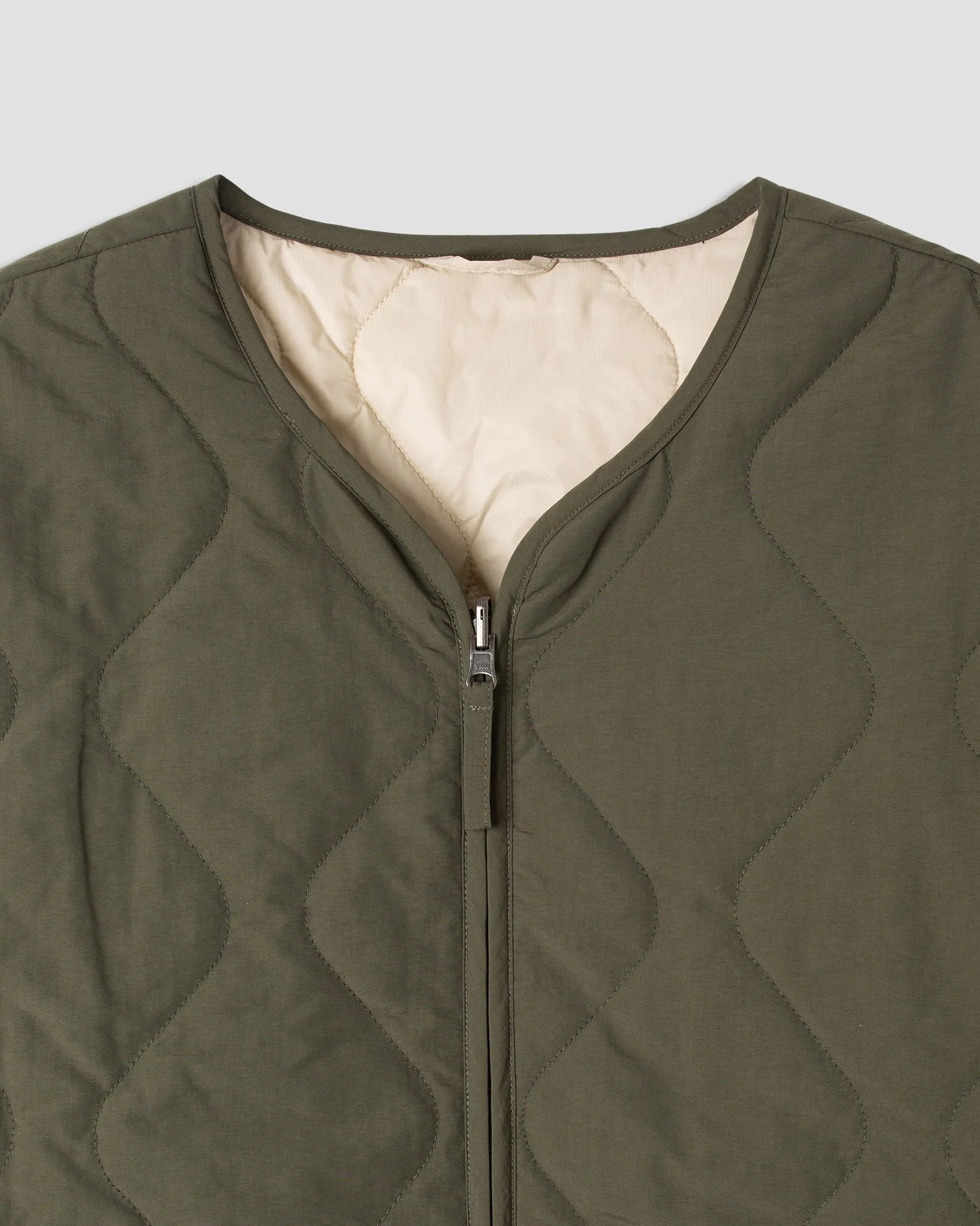 Quilted Liner Jacket (Olive Reversable)