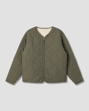 Quilted Liner Jacket (Olive Reversable)