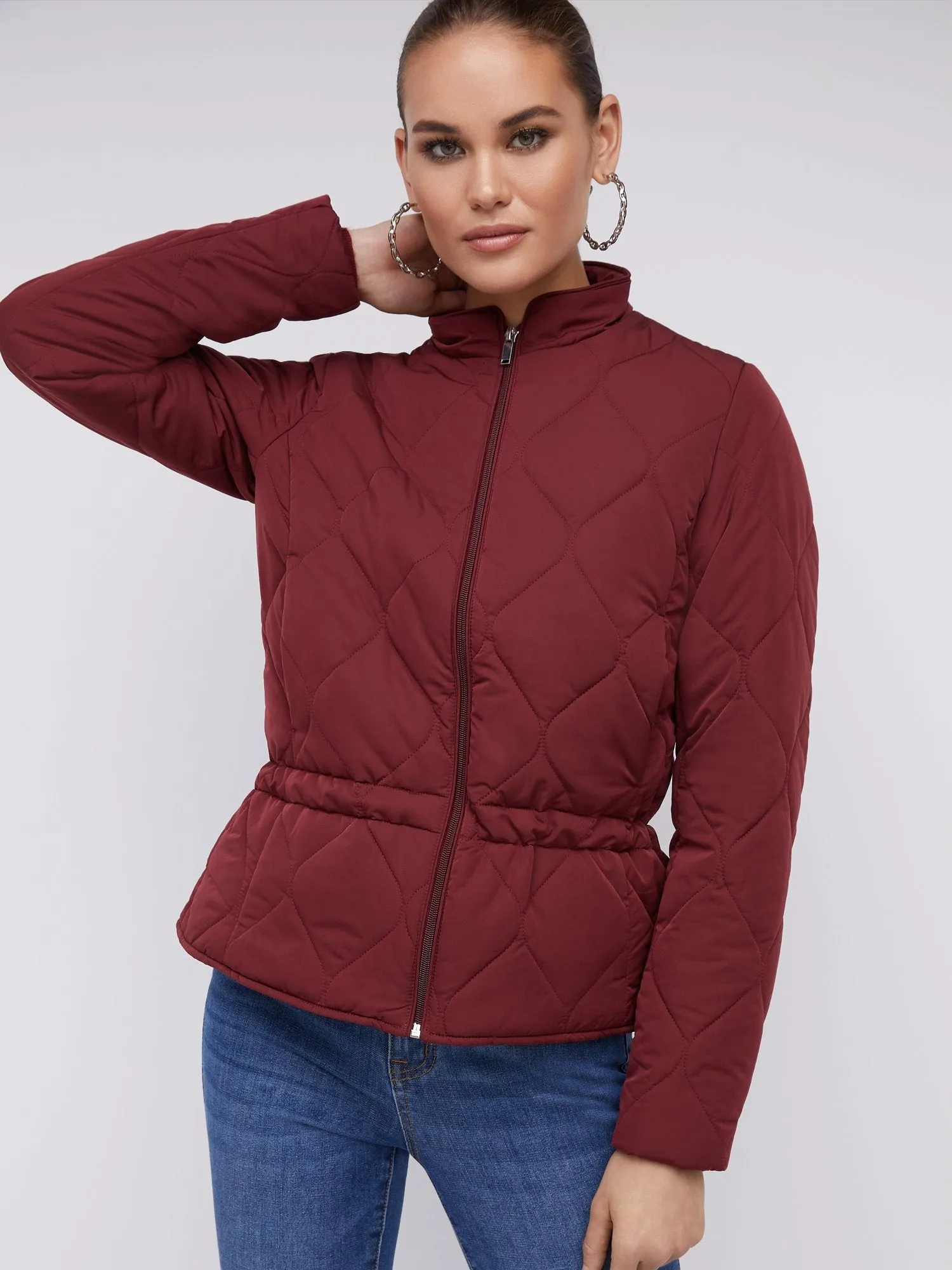 Quilted Peplum Jacket