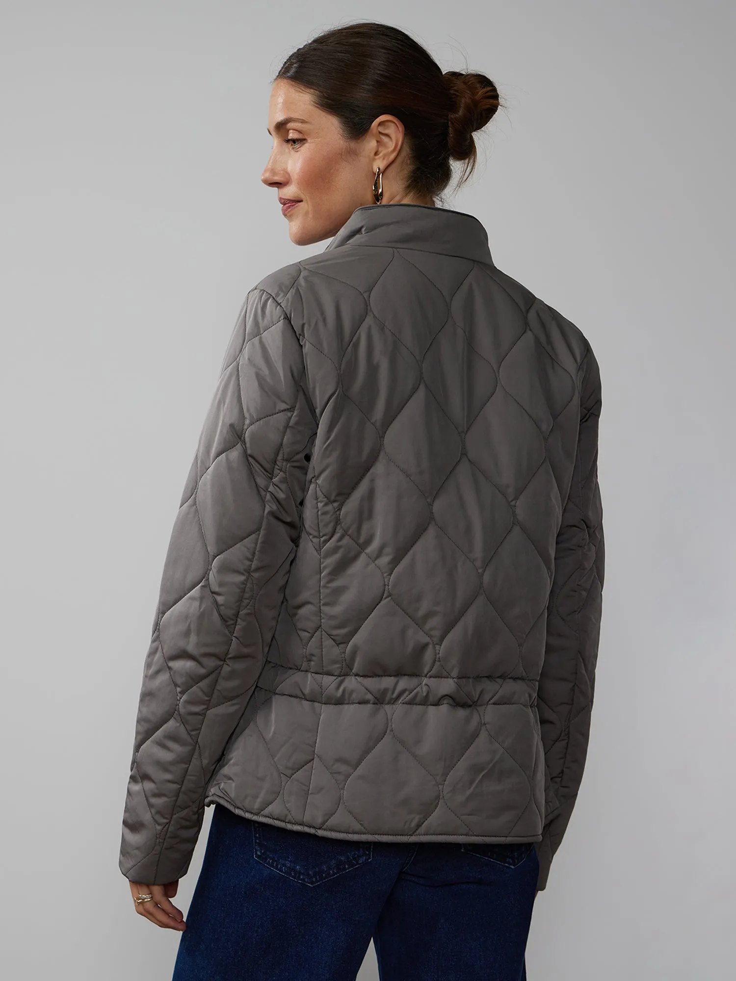 Quilted Peplum Jacket