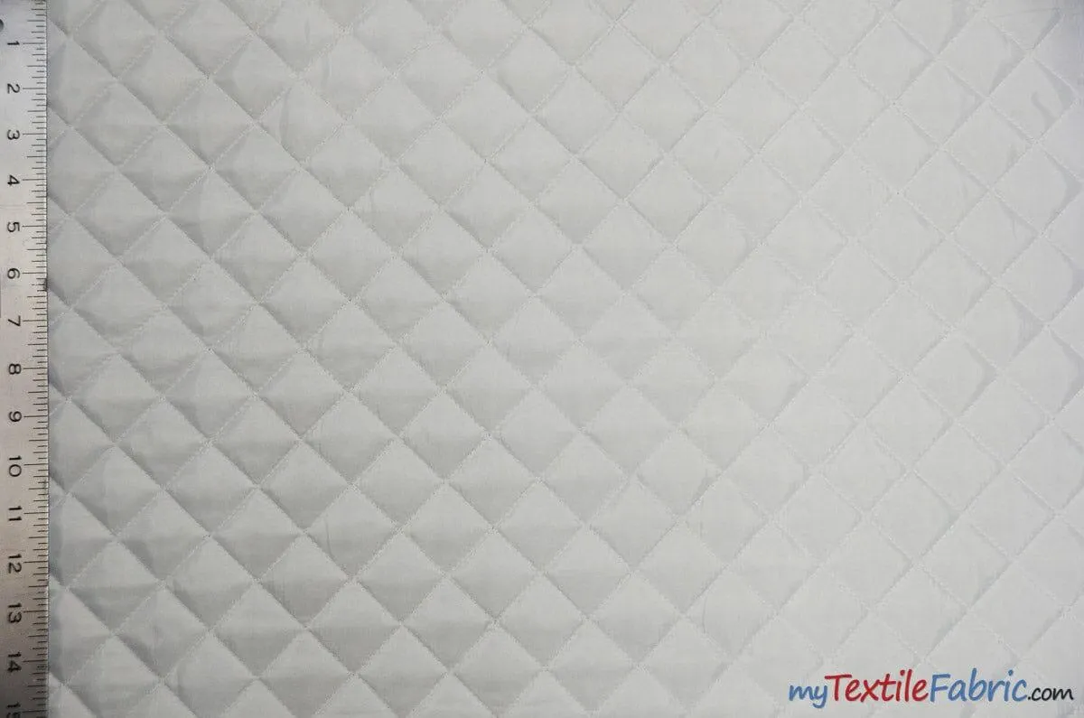 Quilted Polyester Batting Fabric | Padded Quilted Fabric Lining | 60" Wide | Polyester Quilted Padded Lining Fabric by the Yard | Jacket Liner Fabric |