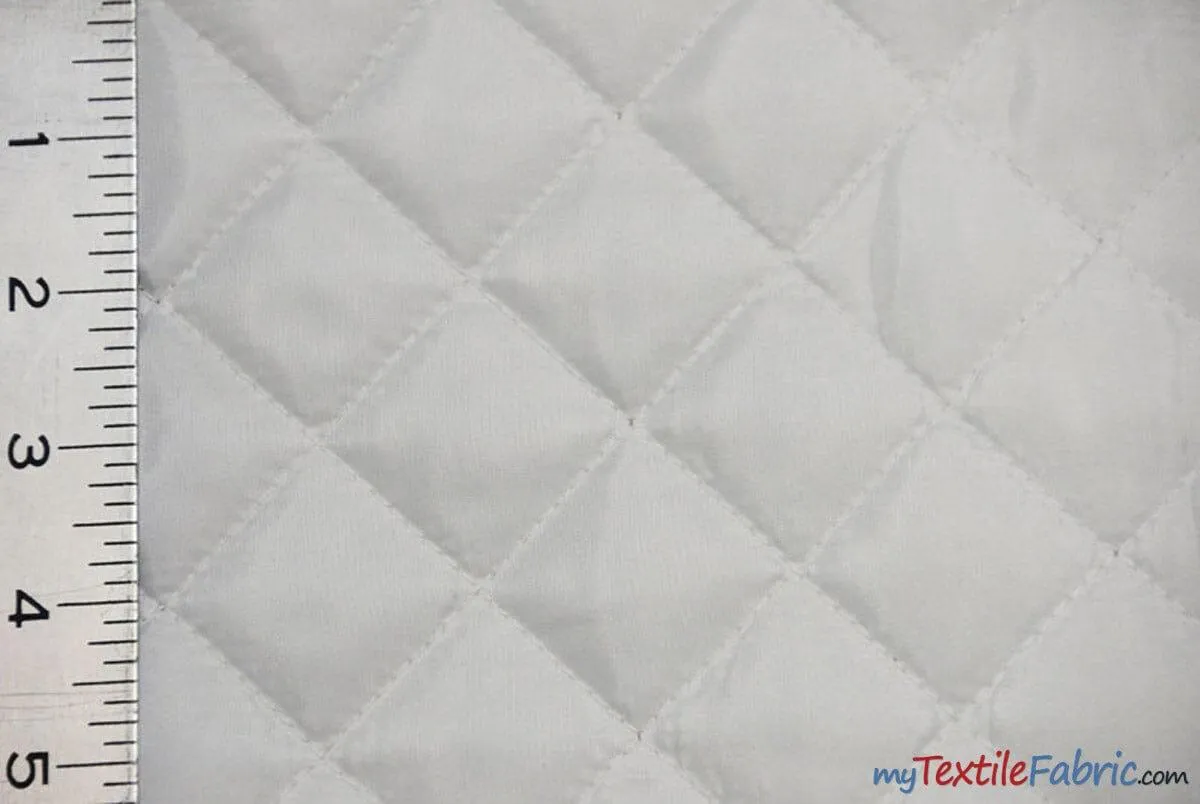 Quilted Polyester Batting Fabric | Padded Quilted Fabric Lining | 60" Wide | Polyester Quilted Padded Lining Fabric by the Yard | Jacket Liner Fabric |