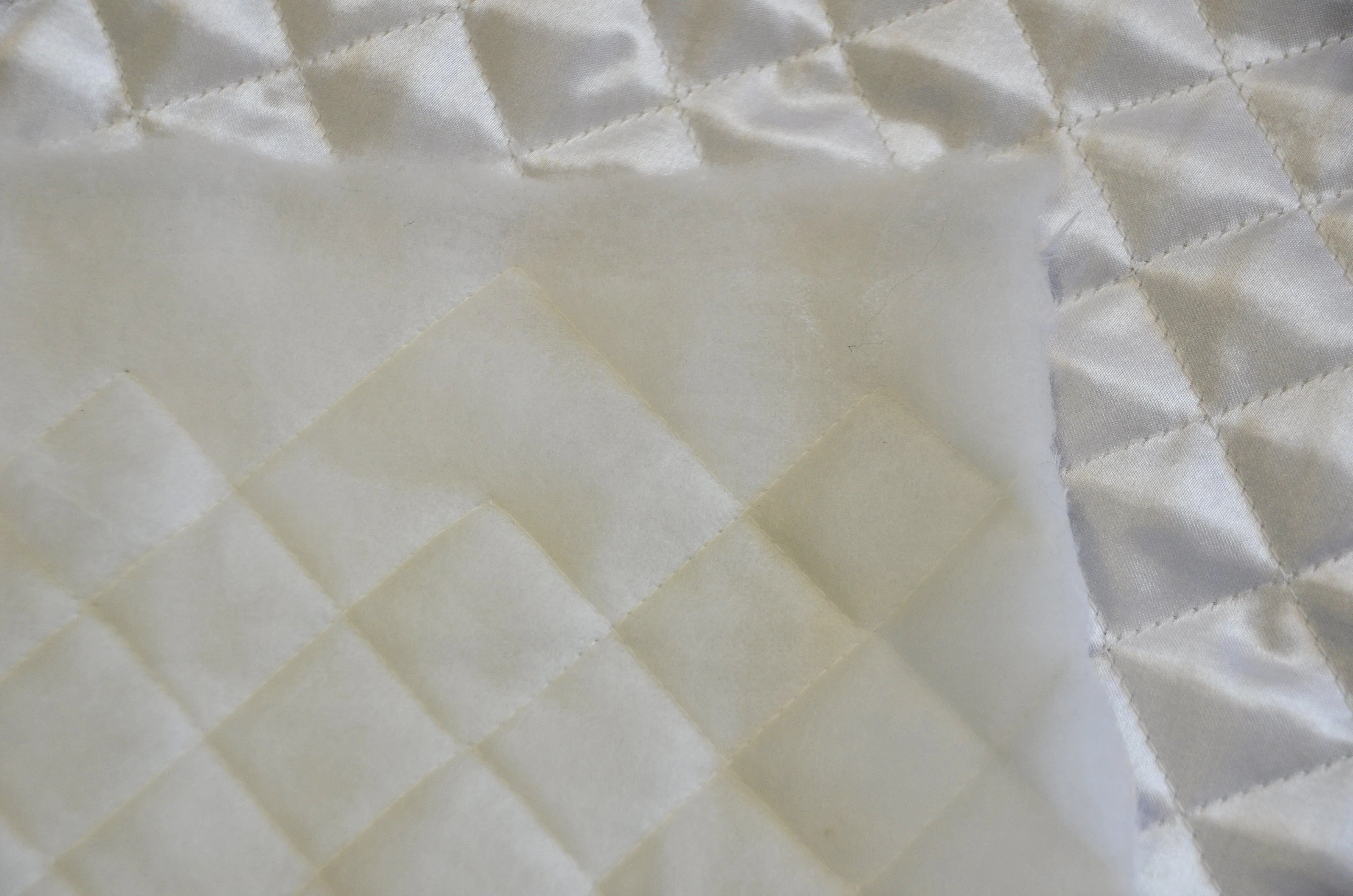 Quilted Satin Batting Fabric | 60" Wide | Padded Quilted Super Soft Satin  | Silky Satin Quilted Padded Fabric | Jacket Liner Fabric |