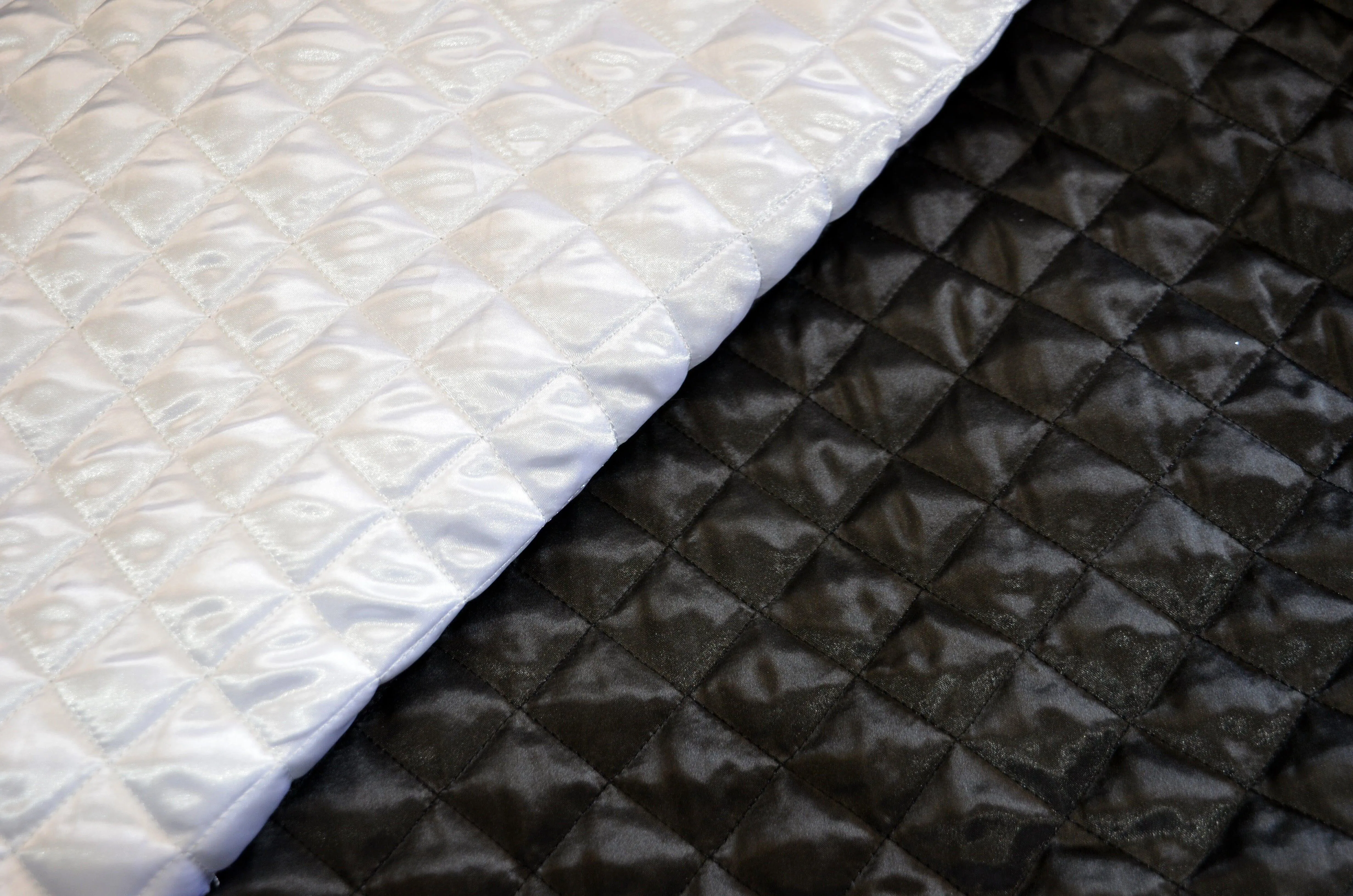 Quilted Satin Batting Fabric | 60" Wide | Padded Quilted Super Soft Satin  | Silky Satin Quilted Padded Fabric | Jacket Liner Fabric |