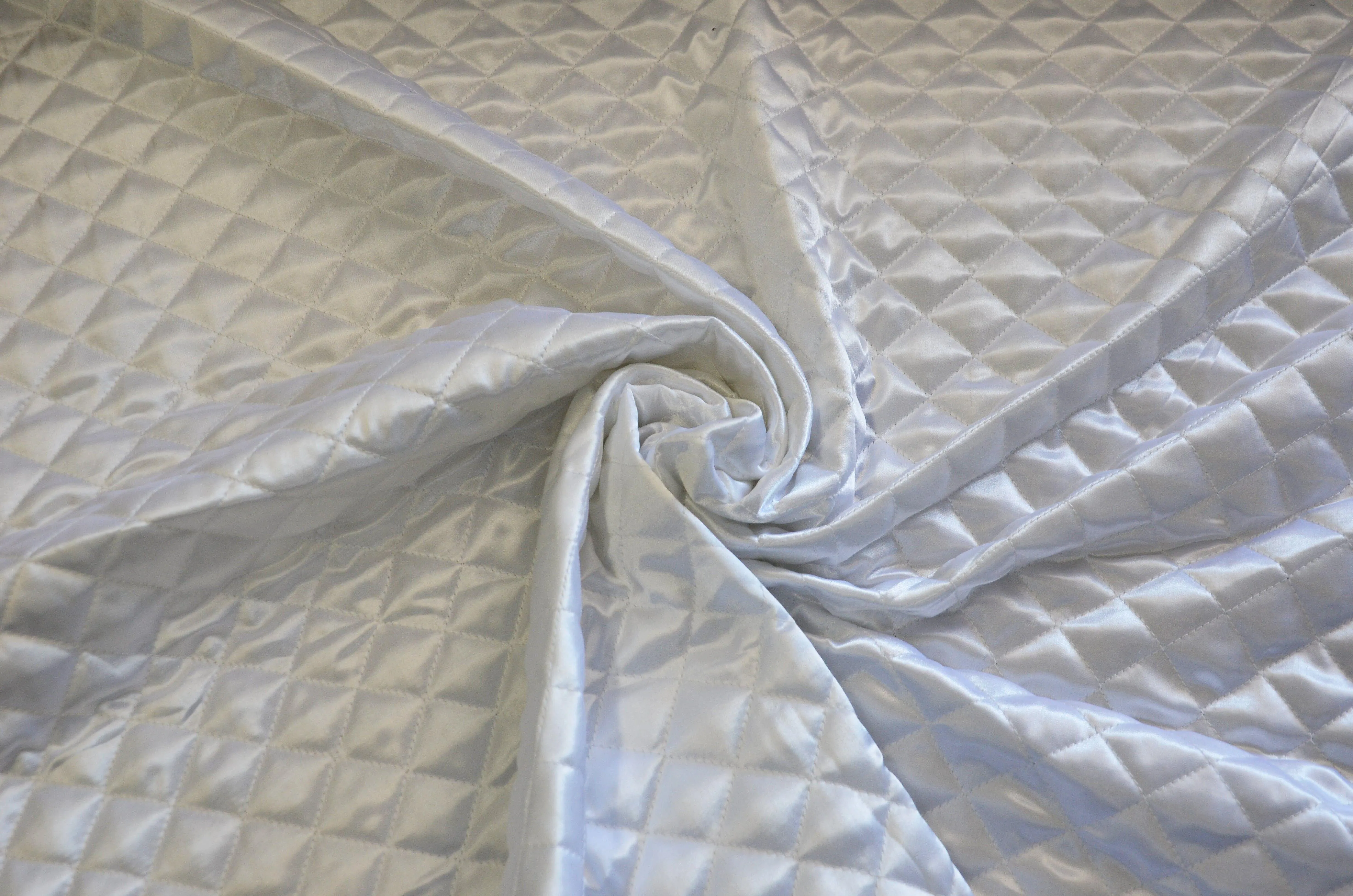 Quilted Satin Batting Fabric | 60" Wide | Padded Quilted Super Soft Satin  | Silky Satin Quilted Padded Fabric | Jacket Liner Fabric |