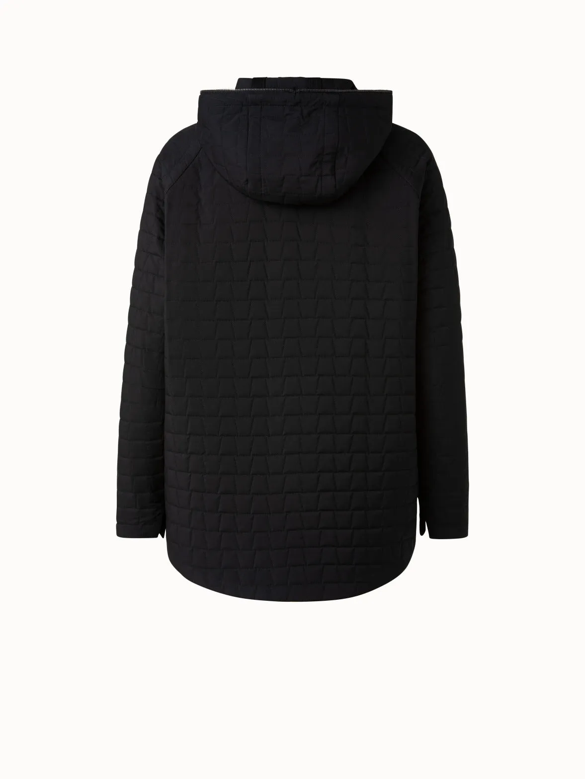 Quilted Trapezoid Blouson Jacket