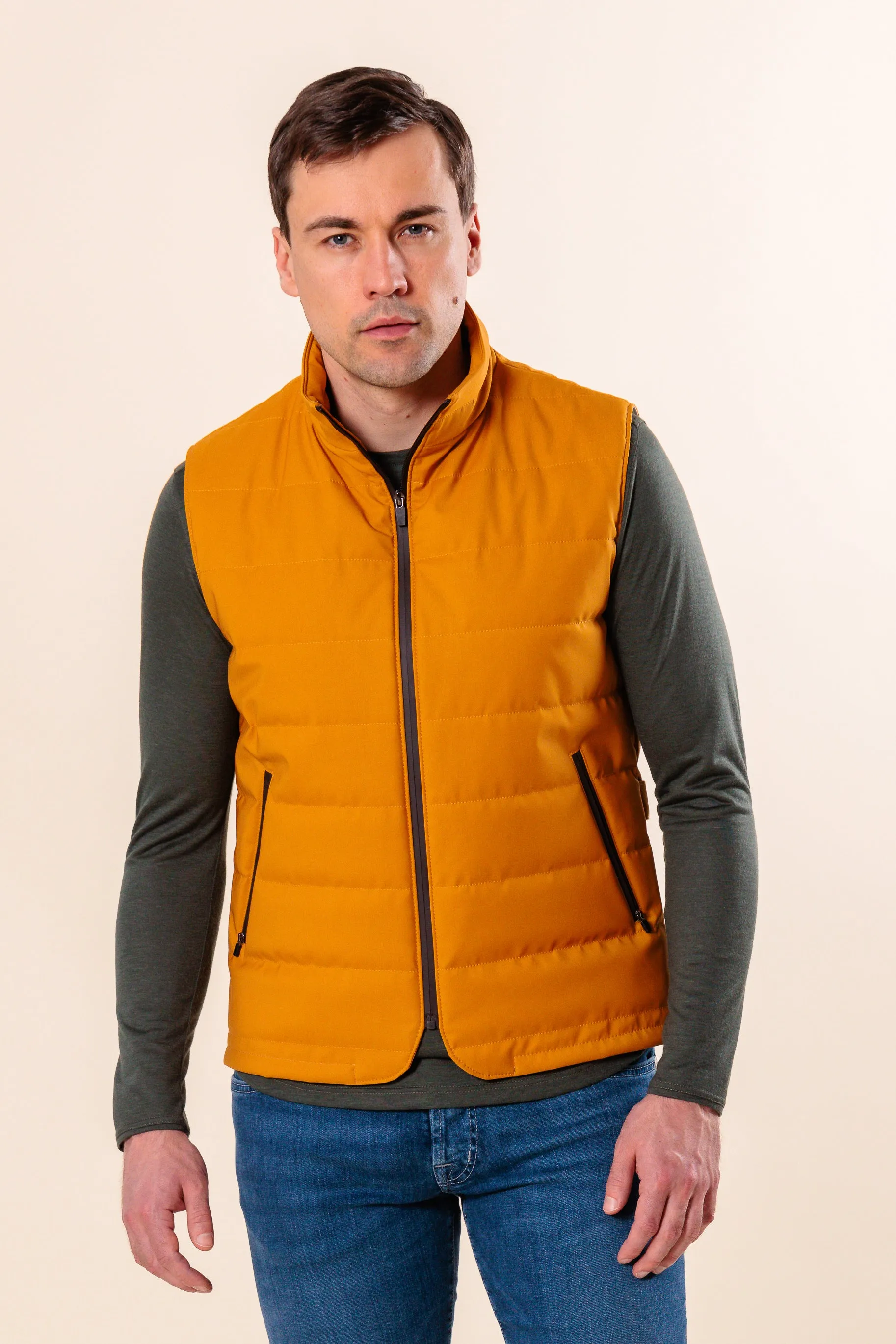 Quilted Waistcoat "LUGANO" / Loro Piana Storm System