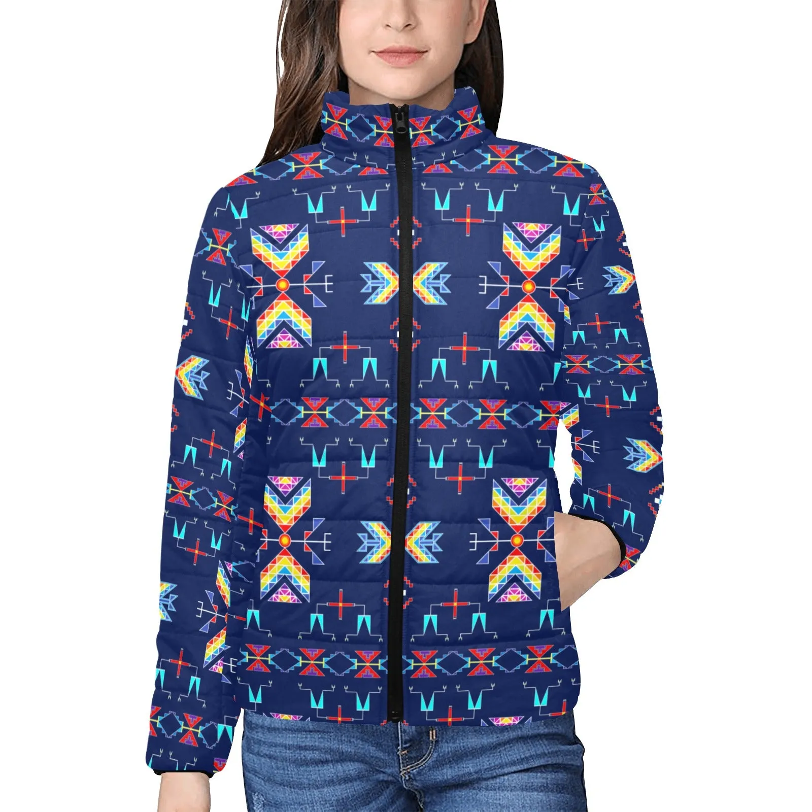 Rainy Chief Rainbow Night Lake Women's Padded Jacket