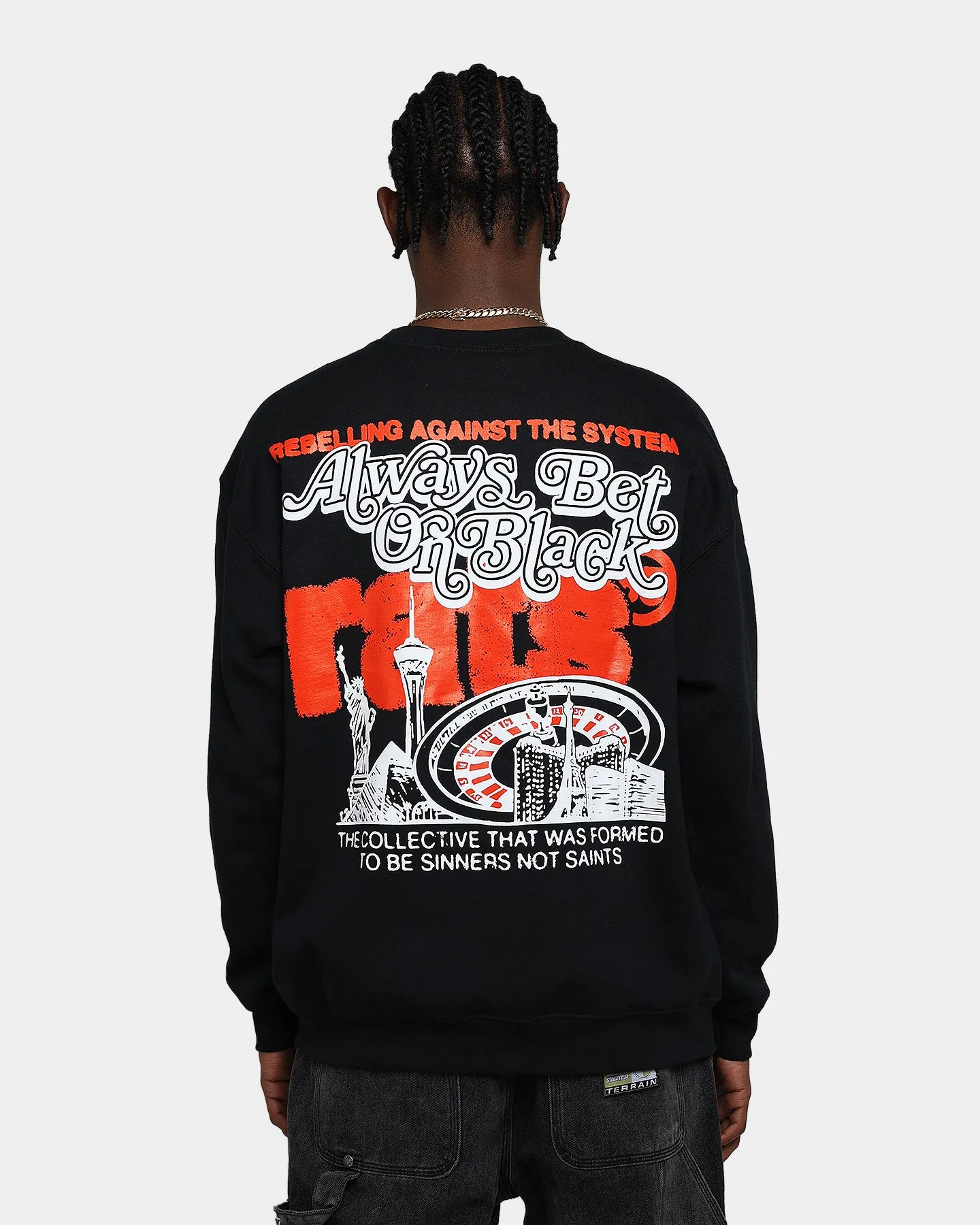 Rats Get Fat Bet On Black Crewneck Black